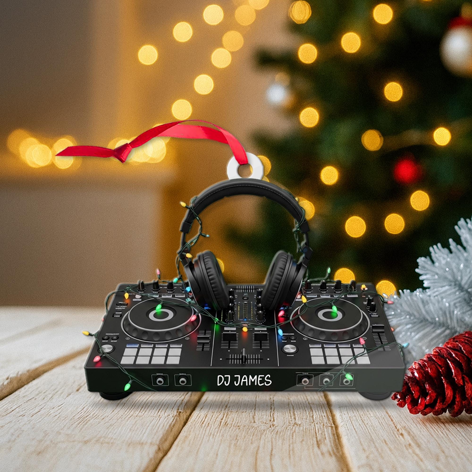 CUSTOMIZABLE DJ Controller Ornament, PERSONALIZABLE Acrylic Music Lover Gift,  Mixer Christmas Tree Decor, Gift for Him Her Friends Family