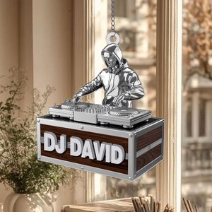 Custom Name DJ Christmas Ornament, DJ Name Ornament, Music Dj Ornament, Music Lover Gift, DJ Headphones Keepsake, Gift For Him, Boyfriend