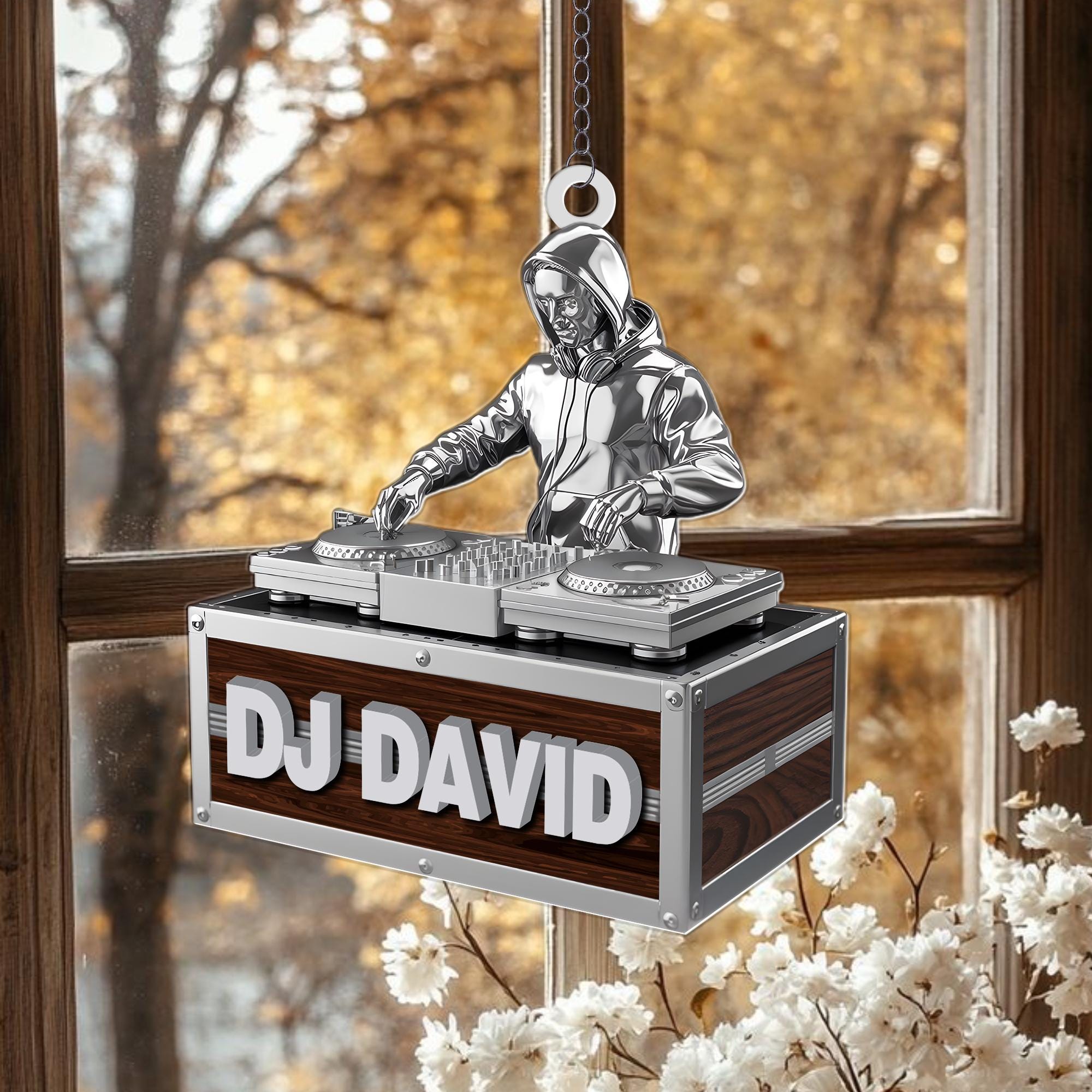 Custom Name DJ Christmas Ornament, DJ Name Ornament, Music Dj Ornament, Music Lover Gift, DJ Headphones Keepsake, Gift For Him, Boyfriend