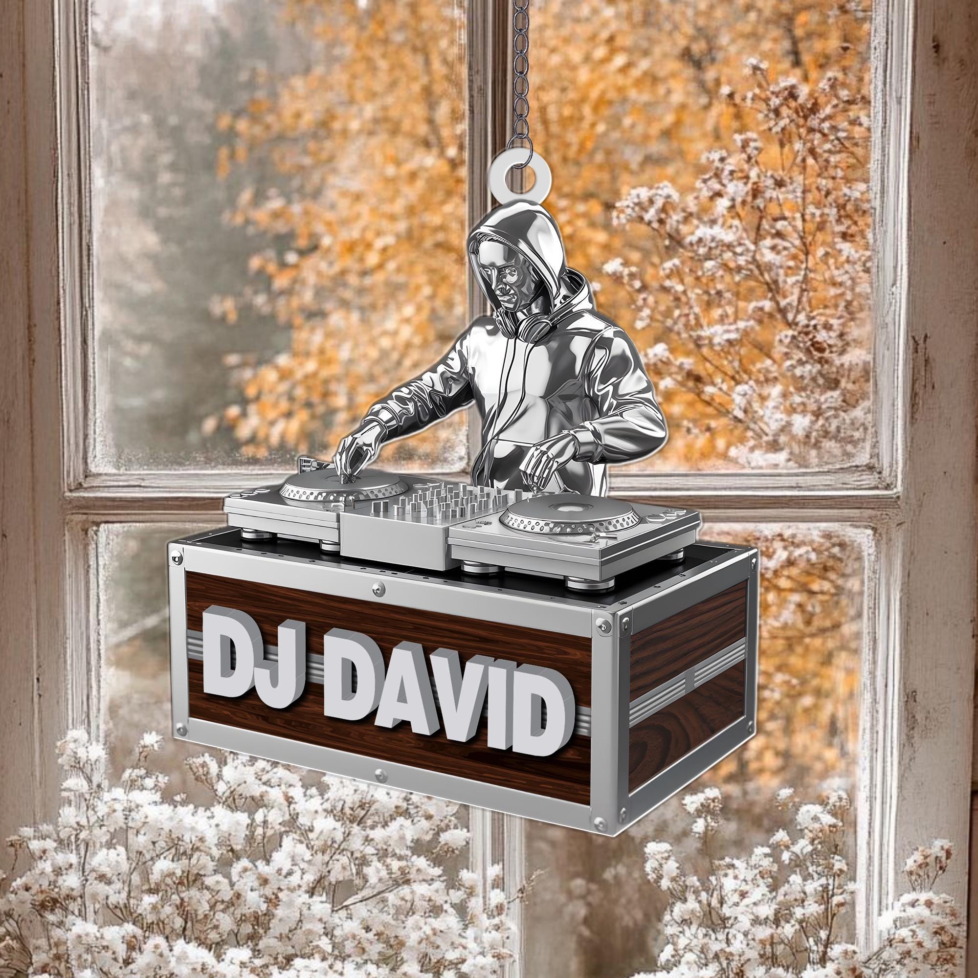 Custom Name DJ Christmas Ornament, DJ Name Ornament, Music Dj Ornament, Music Lover Gift, DJ Headphones Keepsake, Gift For Him, Boyfriend