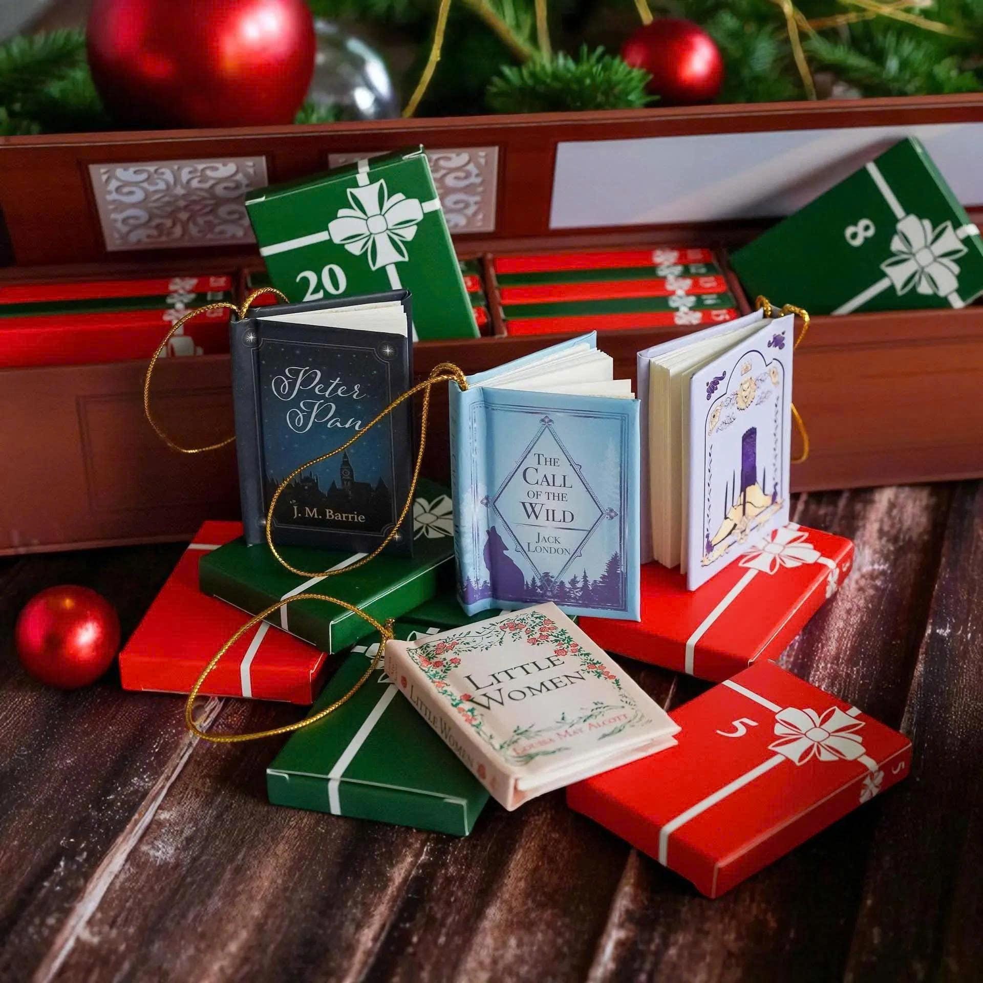 Christmas Book Advent Calendar 2025 | Mini Book Surprise Set |25 Day Countdown Box |Literary Gift for Readers |Xmas Decor |Cozy Gift | H38Y