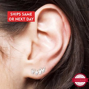 Ohio State Earrings • OSU Jewelry • Ohio Silhouette Design • Silver or Gold • Made in USA • College Football Gift for Her