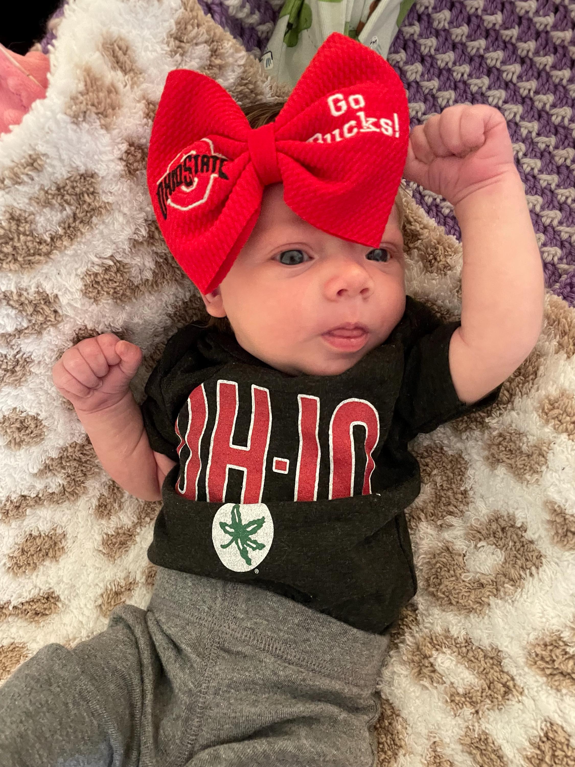 Game Day Baby Headwrap Bow