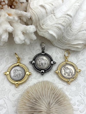 Bulldogs coin,Bulldog Pendant, Bulldog Necklace, Game Day Glam,Collegiate, Coins, Dawgs, Go Dawgs, Georgia Bulldogs 3 bezel colors Fast Ship