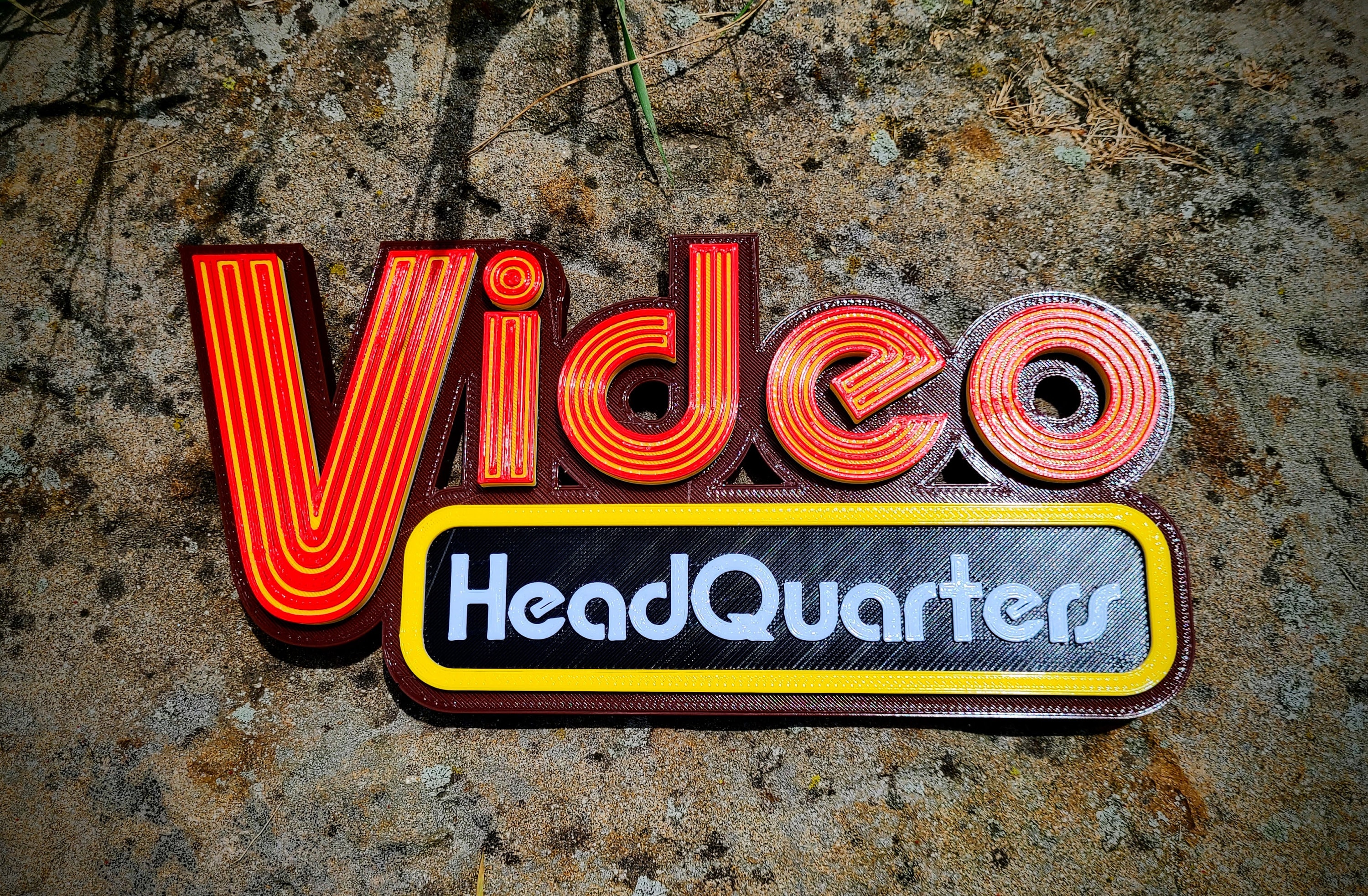 Video Headquarters Sign - Vintage Inspired Movie Room Decor, Retro Home Theater Accessory, Unique Filmmaker Gift