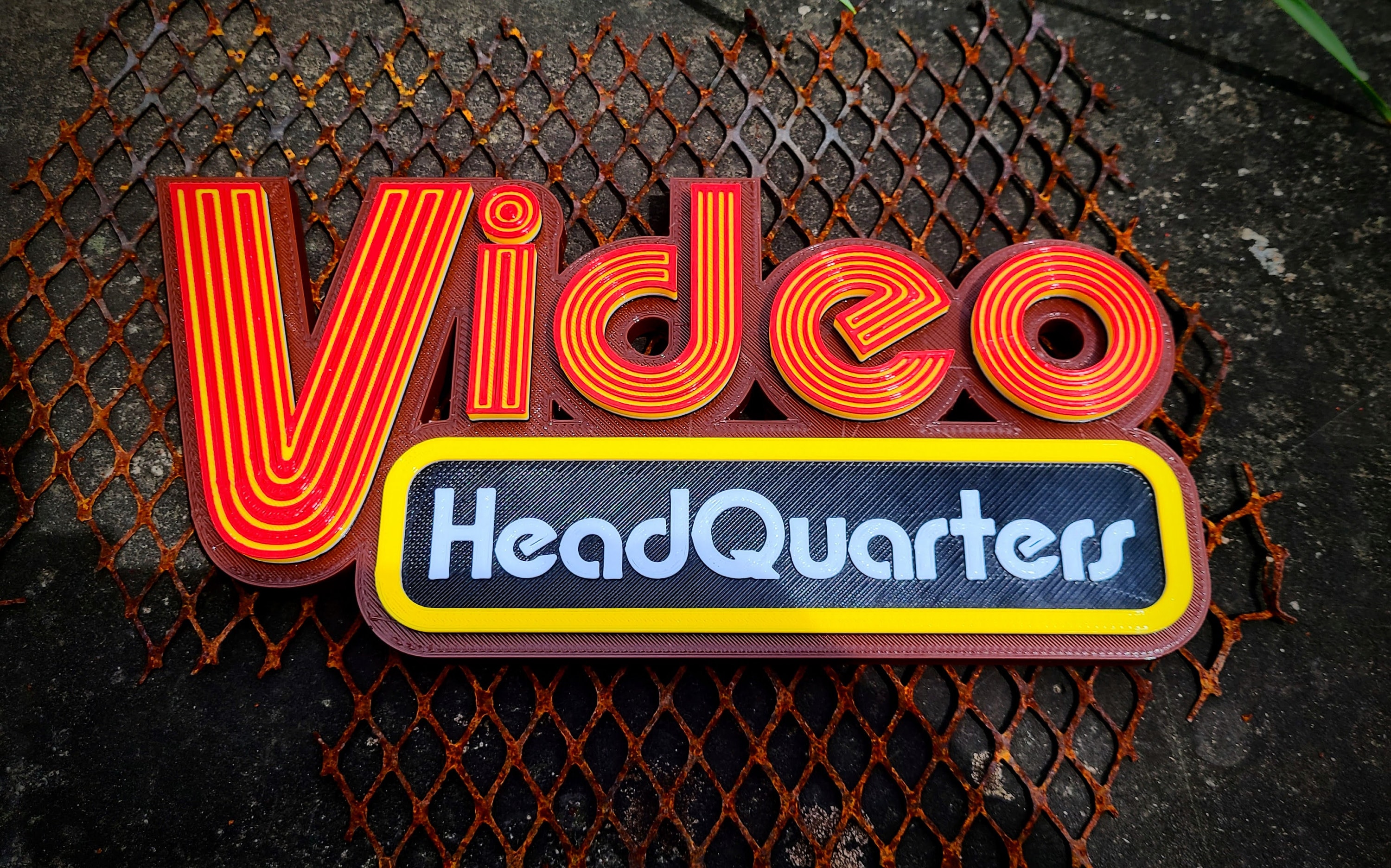 Video Headquarters Sign - Vintage Inspired Movie Room Decor, Retro Home Theater Accessory, Unique Filmmaker Gift