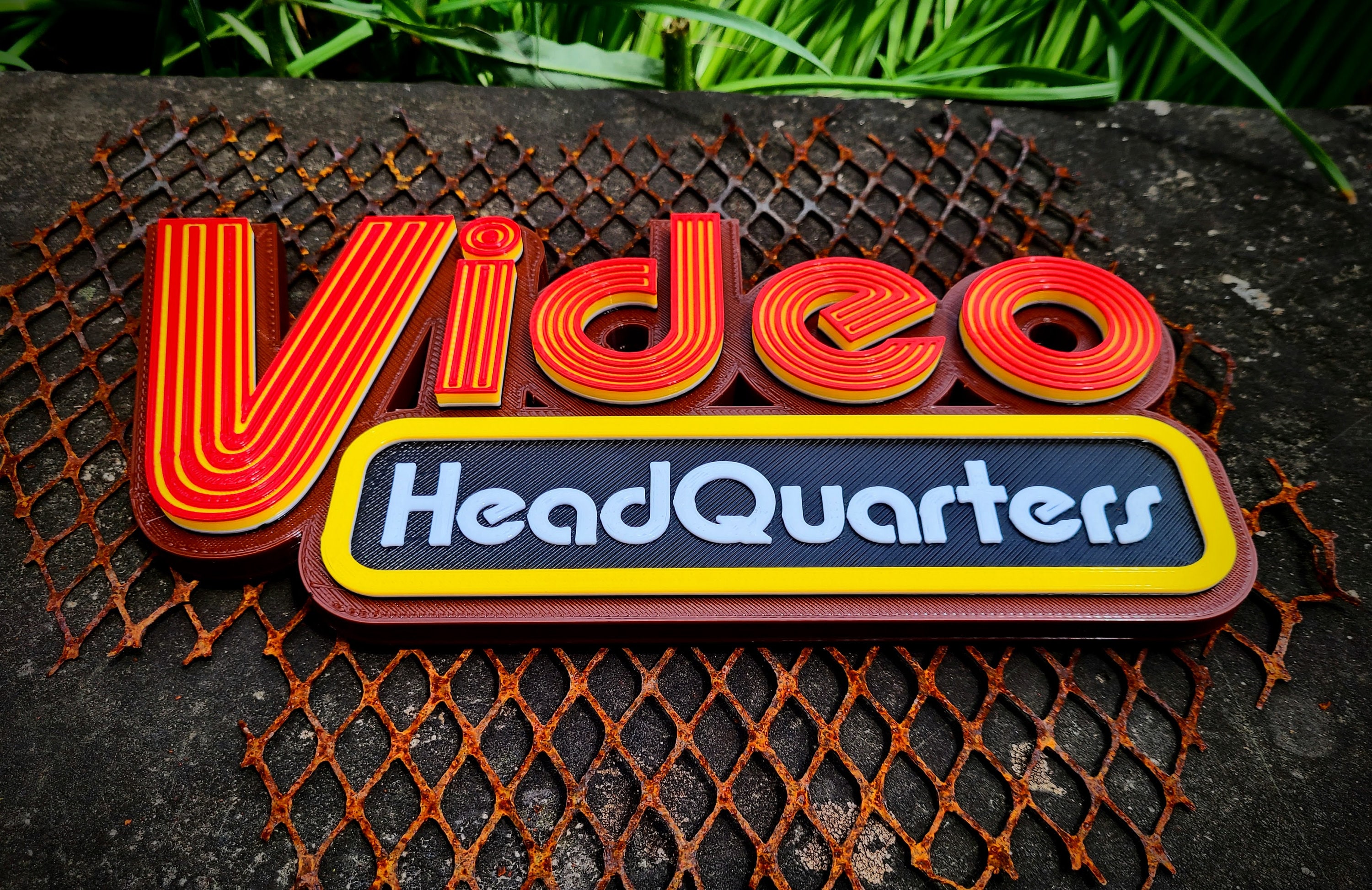 Video Headquarters Sign - Vintage Inspired Movie Room Decor, Retro Home Theater Accessory, Unique Filmmaker Gift