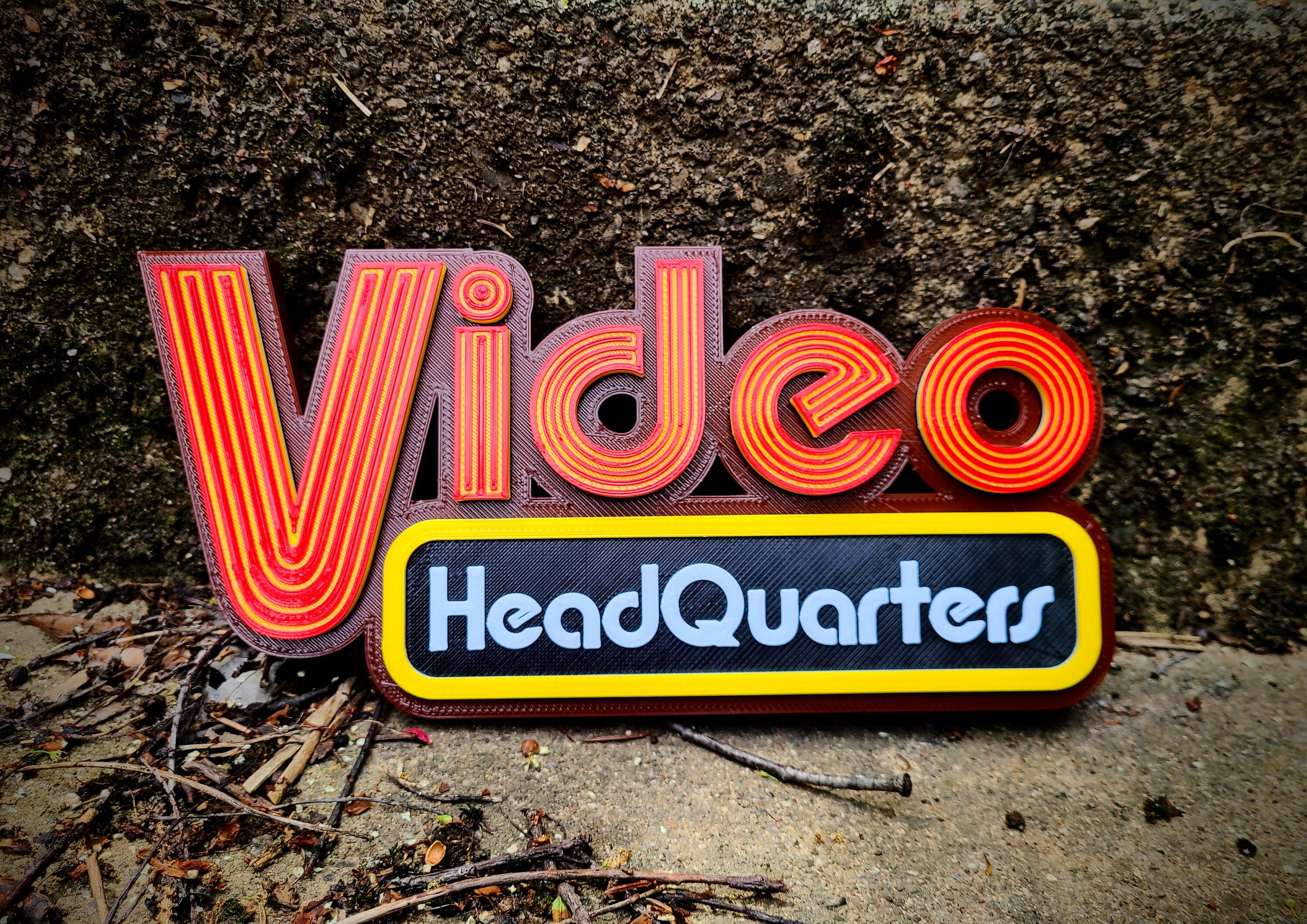 Video Headquarters Sign - Vintage Inspired Movie Room Decor, Retro Home Theater Accessory, Unique Filmmaker Gift