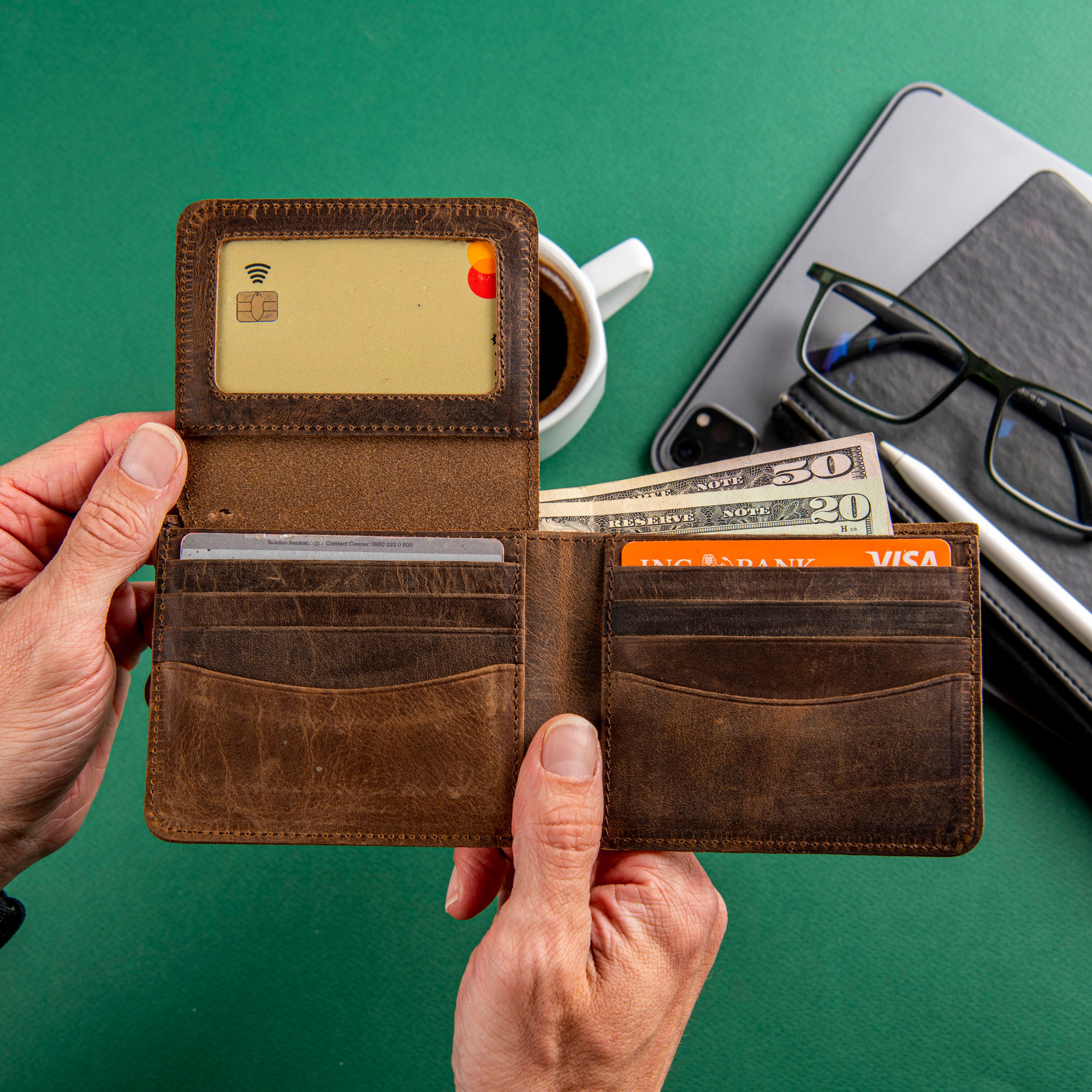 Football, Personalized Leather Wallet, Custom Leather Wallets, Football Players, Football Team Sport Fans, Him Dad Father Boy Christmas Gift