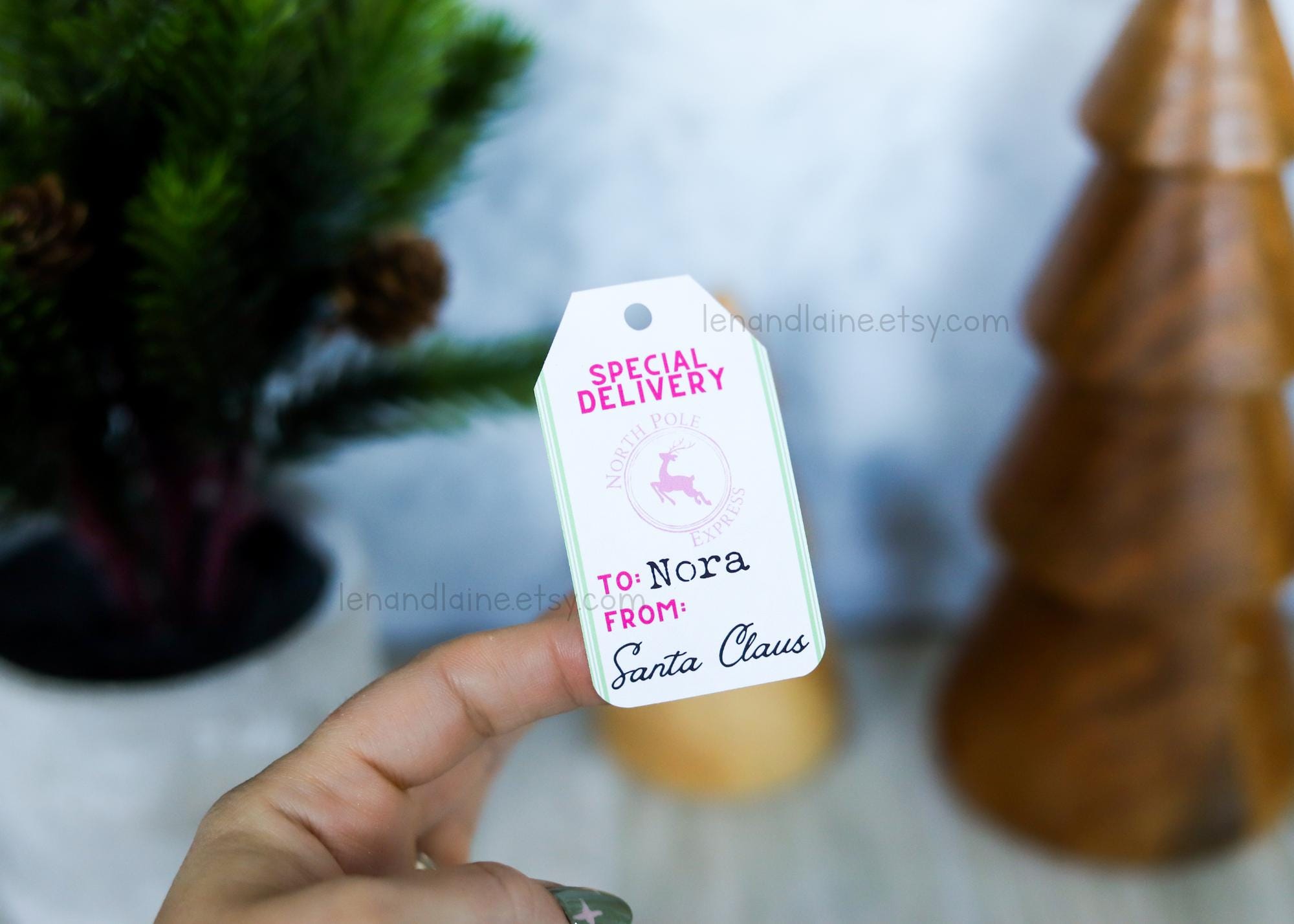 Custom Santa Claus Gift Tag Stickers