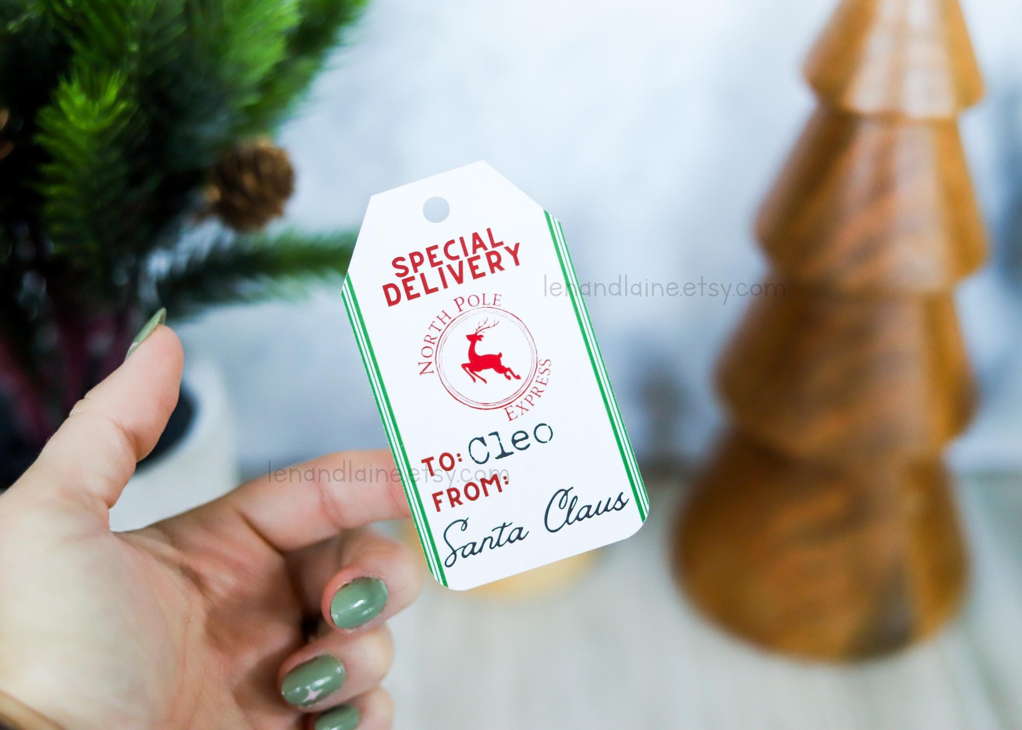 Custom Santa Claus Gift Tag Stickers