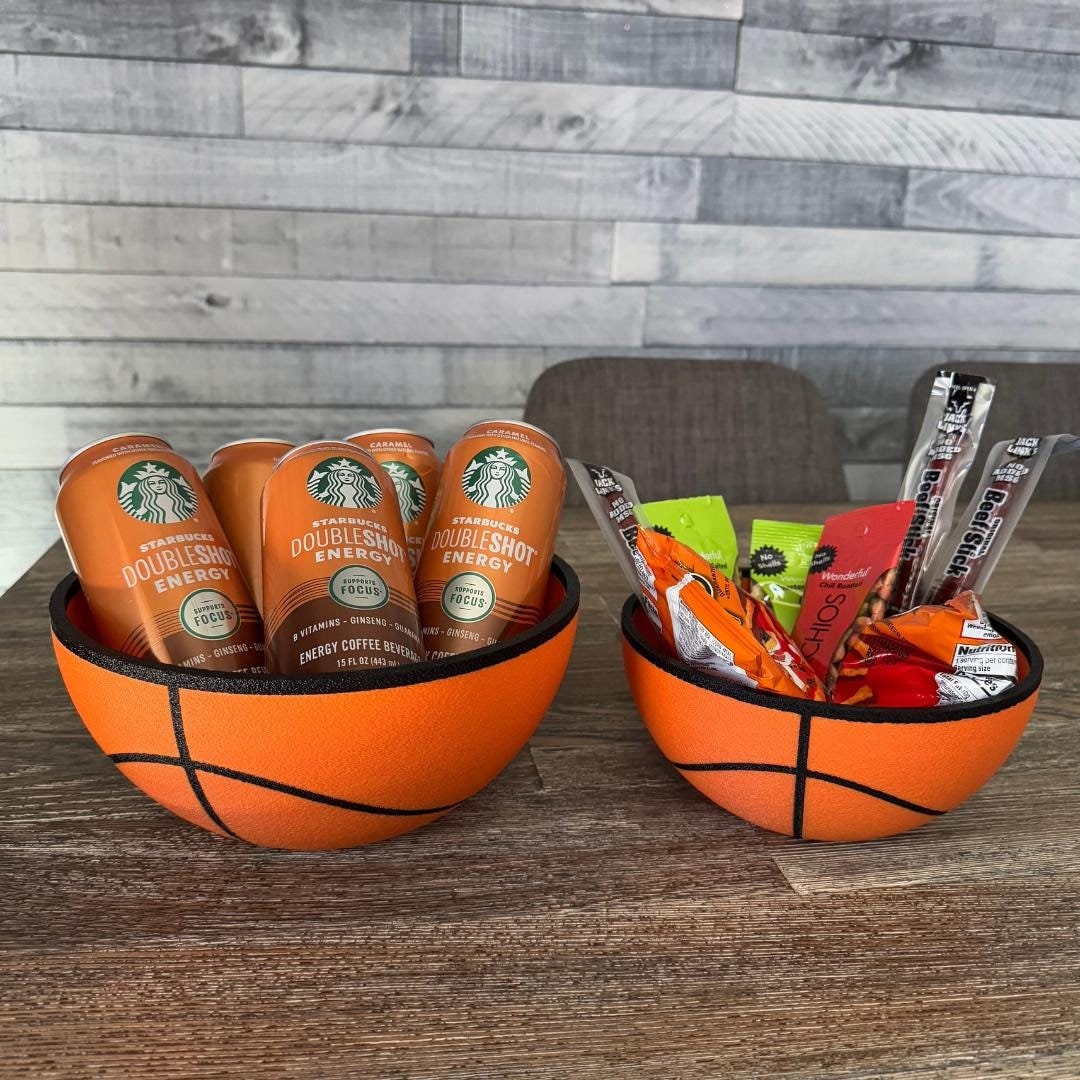 Basketball Snack Bowl: Customizable Sports Party Decor or Gift by Chronic Concepts