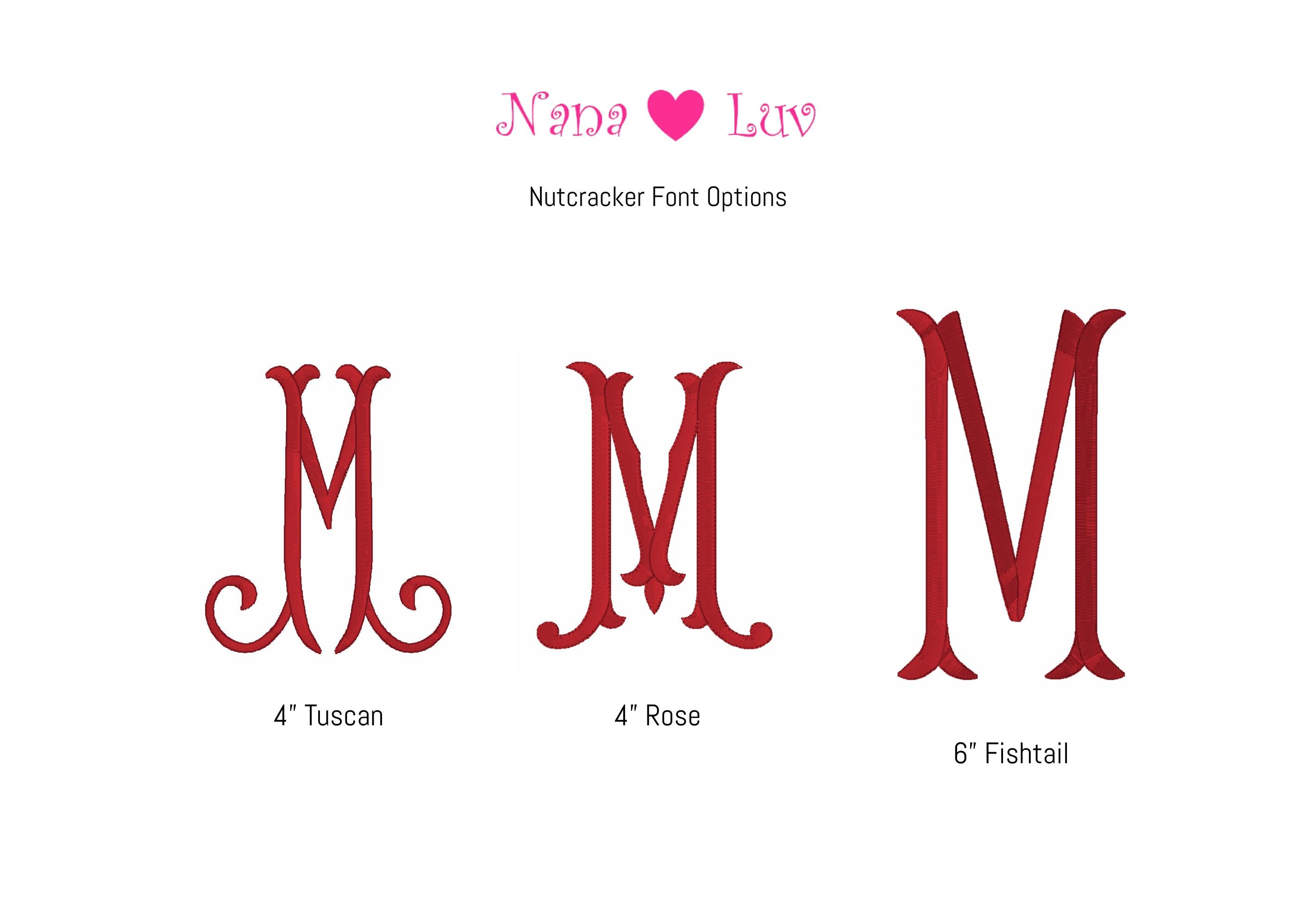 Monogrammed Nutcracker OUTDOOR FABRIC Christmas Wreath Sash, Red/Christmas Green Nutcracker