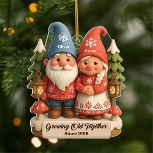 [3D Printing Effect] Acrylic Gnome Ornaments - Custom Gifts for Couples