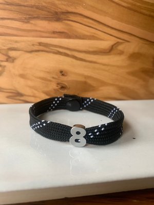 Hockey Bracelet with slider number (Custom) - hockey lace bracelet