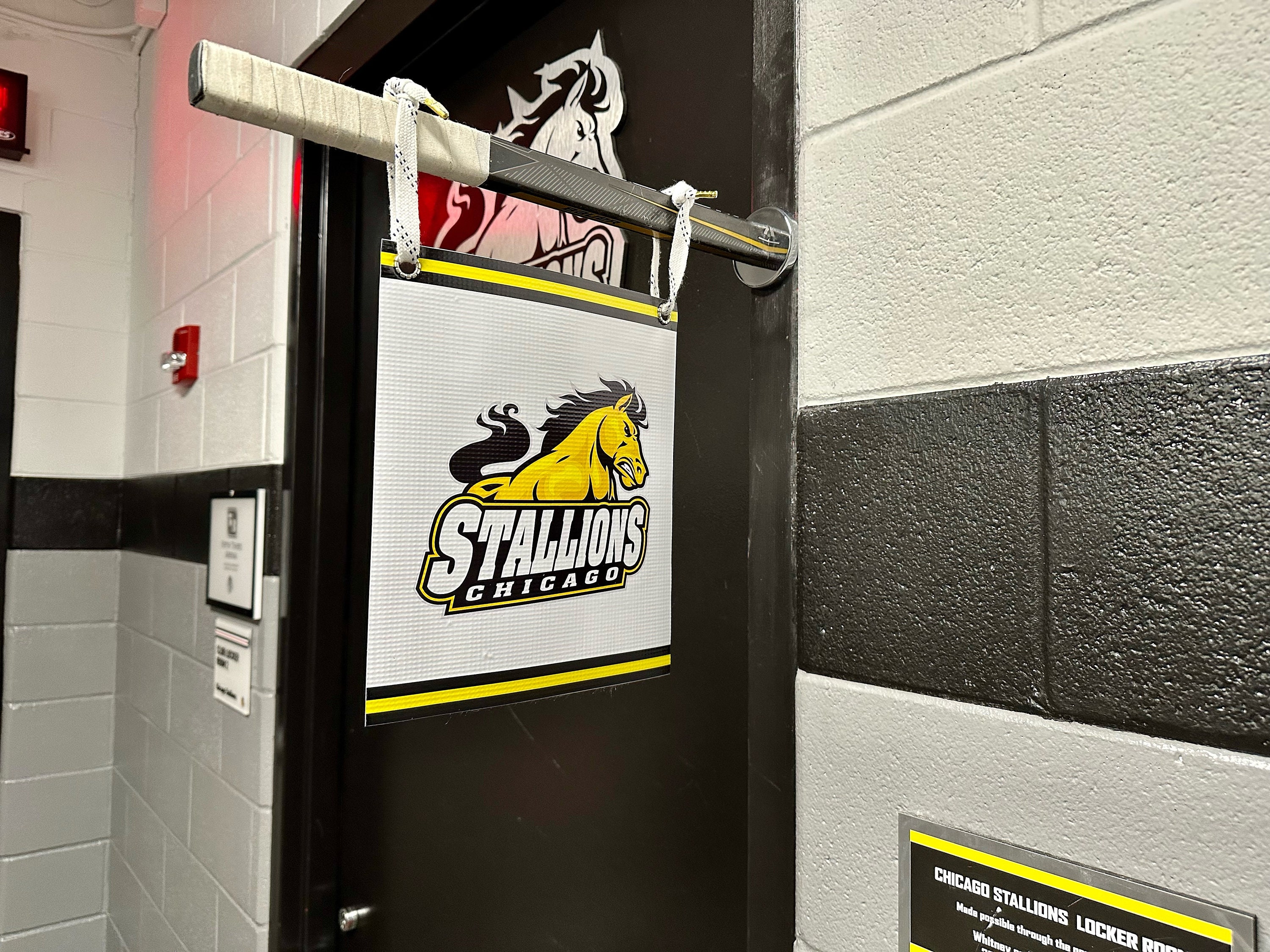 Magnetic Hockey Stick Banner for Locker Rooms
