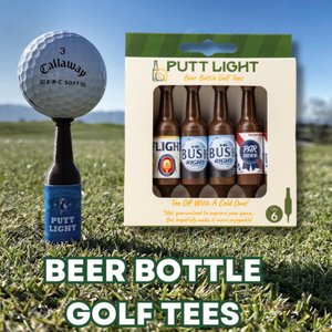 Beer Bottle Golf Tees - Golfer Gift For Him Fathers Day Present for Men Golf Accessories Golf Tournament Holiday Gift For Him Funny Golf