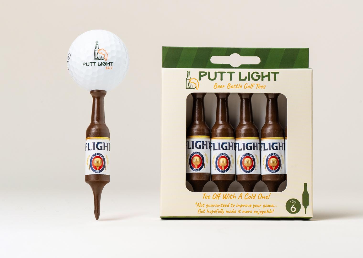 Beer Bottle Golf Tees - Golfer Gift For Him Fathers Day Present for Men Golf Accessories Golf Tournament Holiday Gift For Him Funny Golf