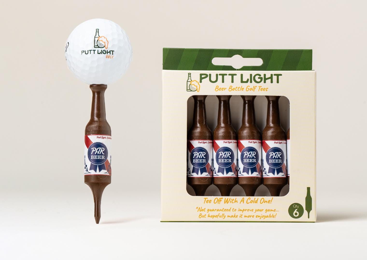 Beer Bottle Golf Tees - Golfer Gift For Him Fathers Day Present for Men Golf Accessories Golf Tournament Holiday Gift For Him Funny Golf