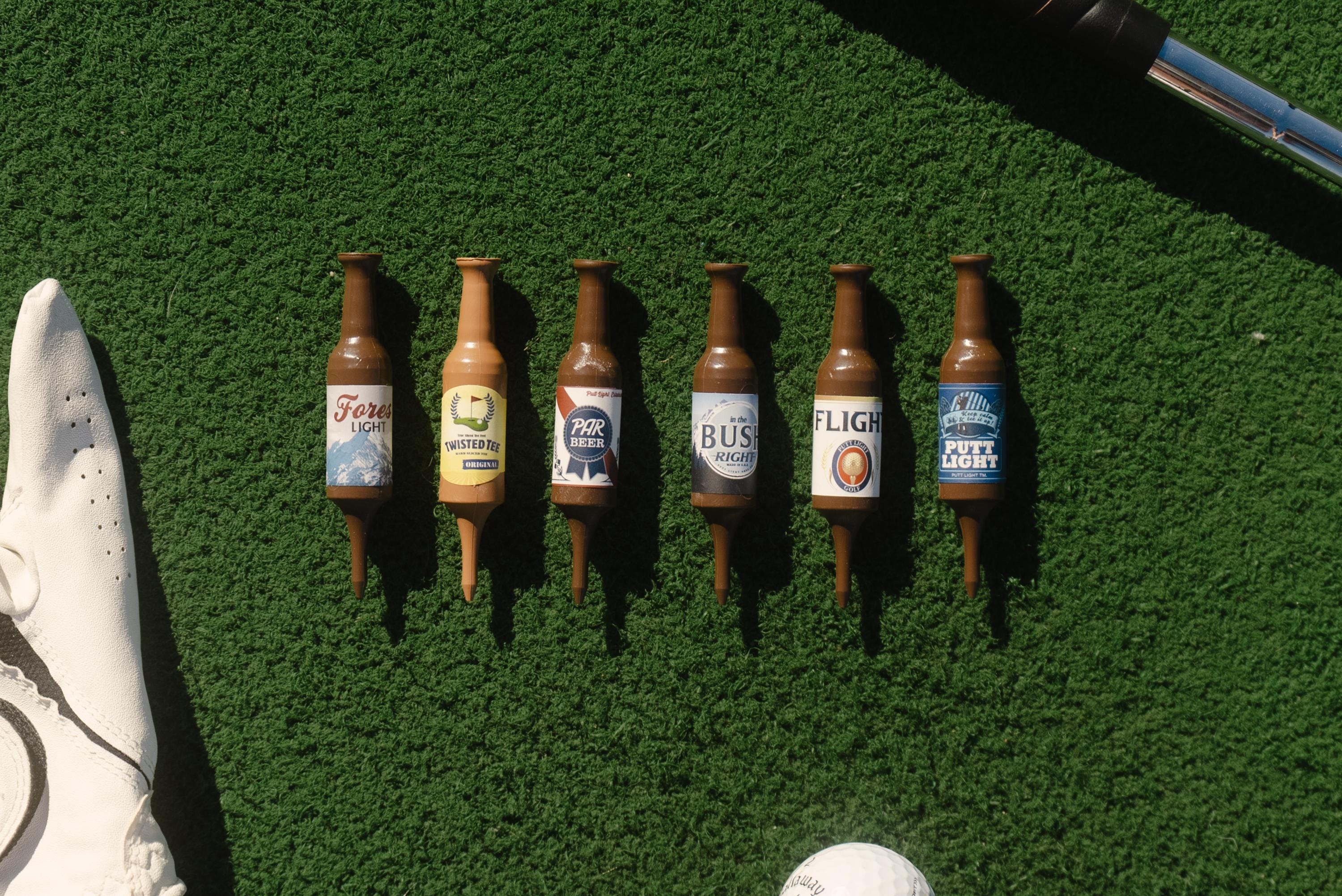 Beer Bottle Golf Tees - Golfer Gift For Him Fathers Day Present for Men Golf Accessories Golf Tournament Holiday Gift For Him Funny Golf