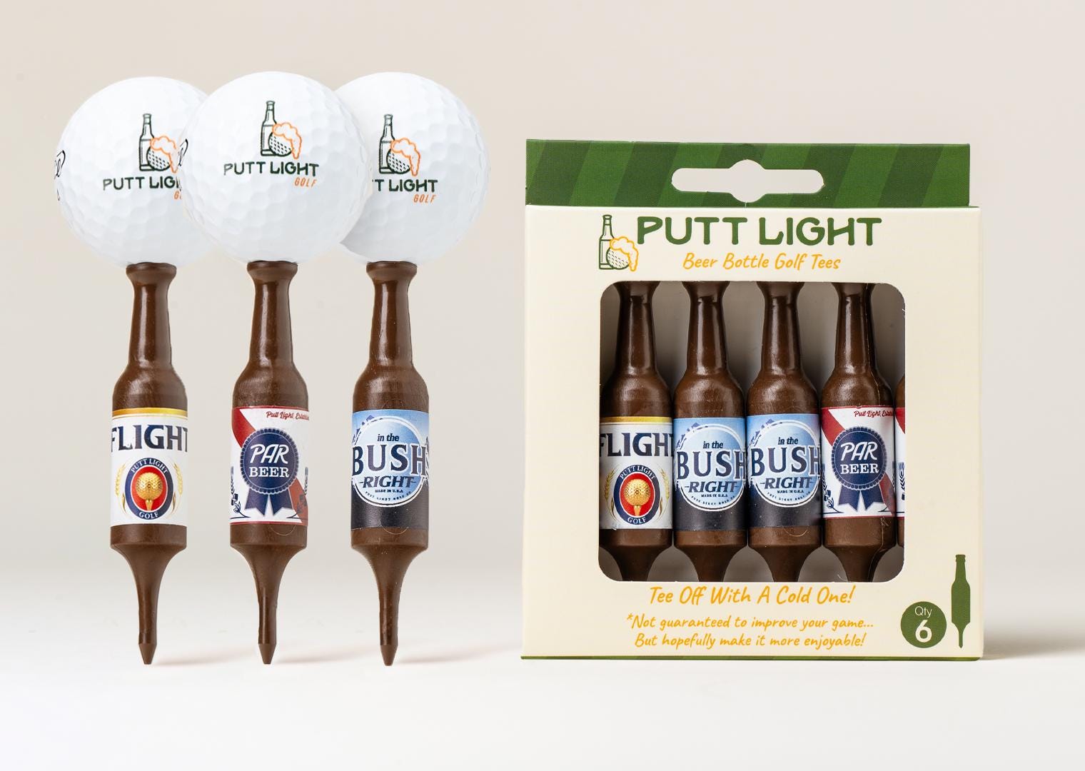 Beer Bottle Golf Tees - Golfer Gift For Him Fathers Day Present for Men Golf Accessories Golf Tournament Holiday Gift For Him Funny Golf