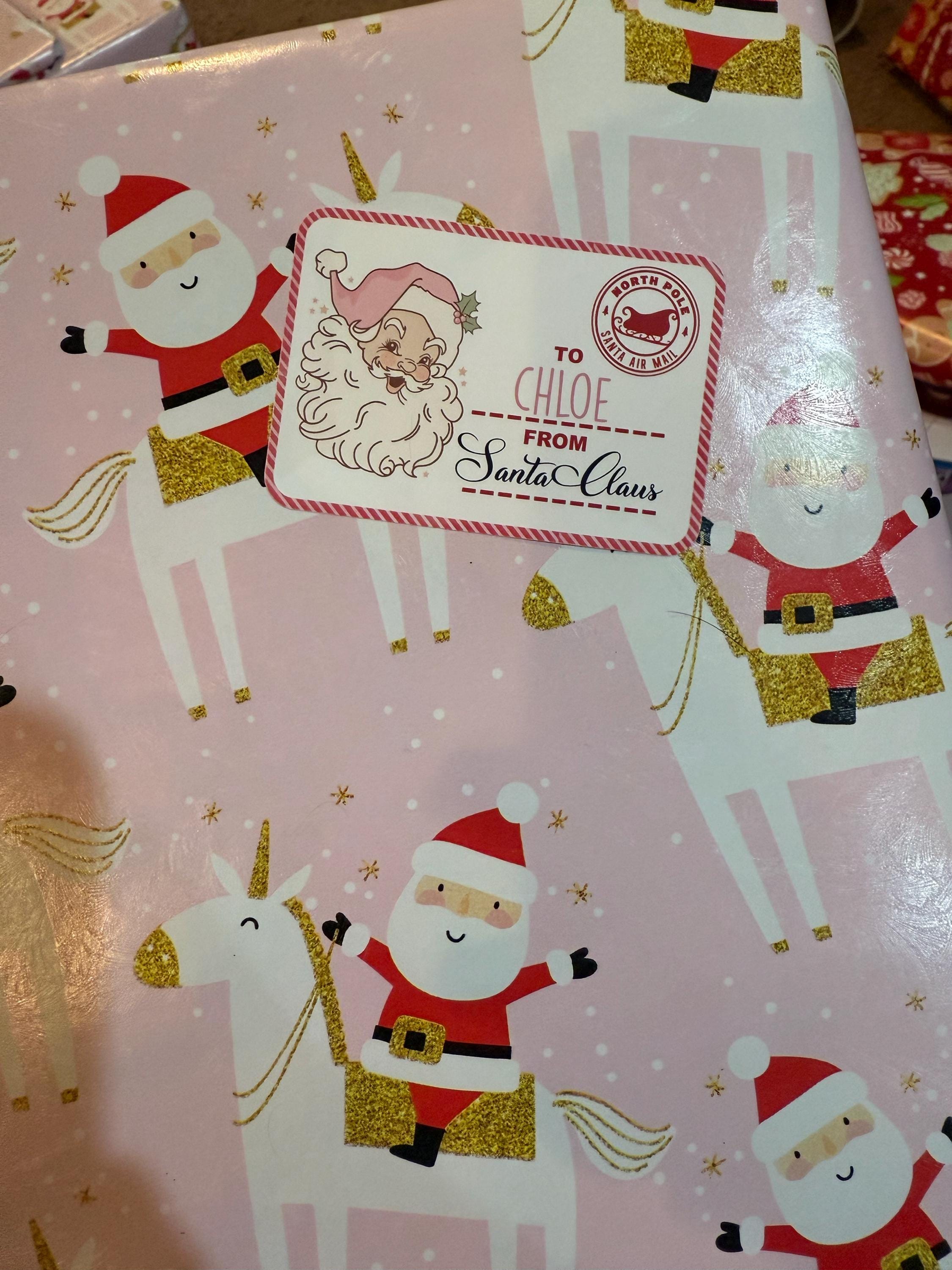 Santa Present Stickers | From Santa Stickers | Christmas Gift Stickers | Kids Christmas Stickers