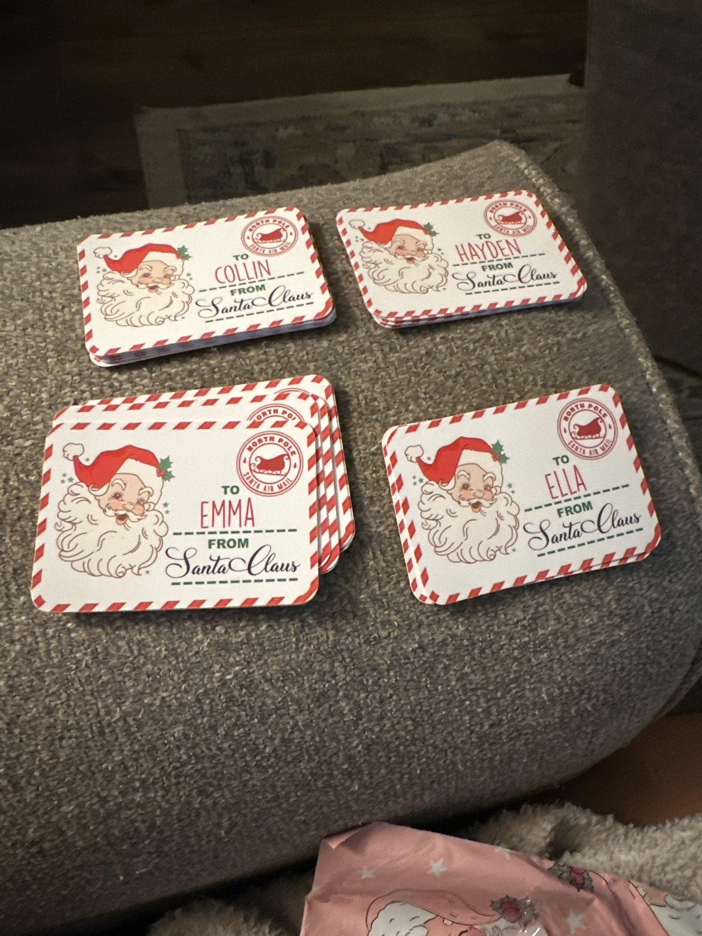 Santa Present Stickers | From Santa Stickers | Christmas Gift Stickers | Kids Christmas Stickers