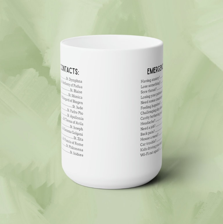 Catholic Mug All Saints Big Tea Mug Godmother Gift Mug Traditional Catholic Unique Catholic Gifts Confirmation Gifts For Girls Catholic