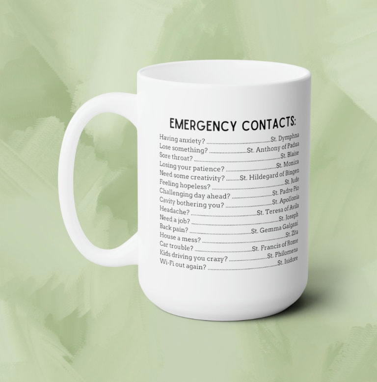 Catholic Mug All Saints Big Tea Mug Godmother Gift Mug Traditional Catholic Unique Catholic Gifts Confirmation Gifts For Girls Catholic