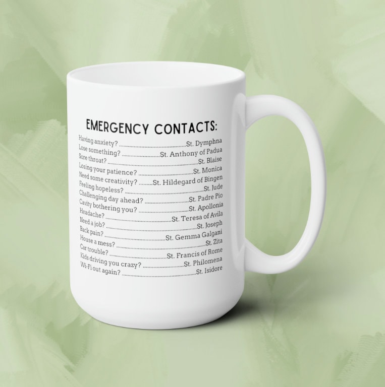 Catholic Mug All Saints Big Tea Mug Godmother Gift Mug Traditional Catholic Unique Catholic Gifts Confirmation Gifts For Girls Catholic