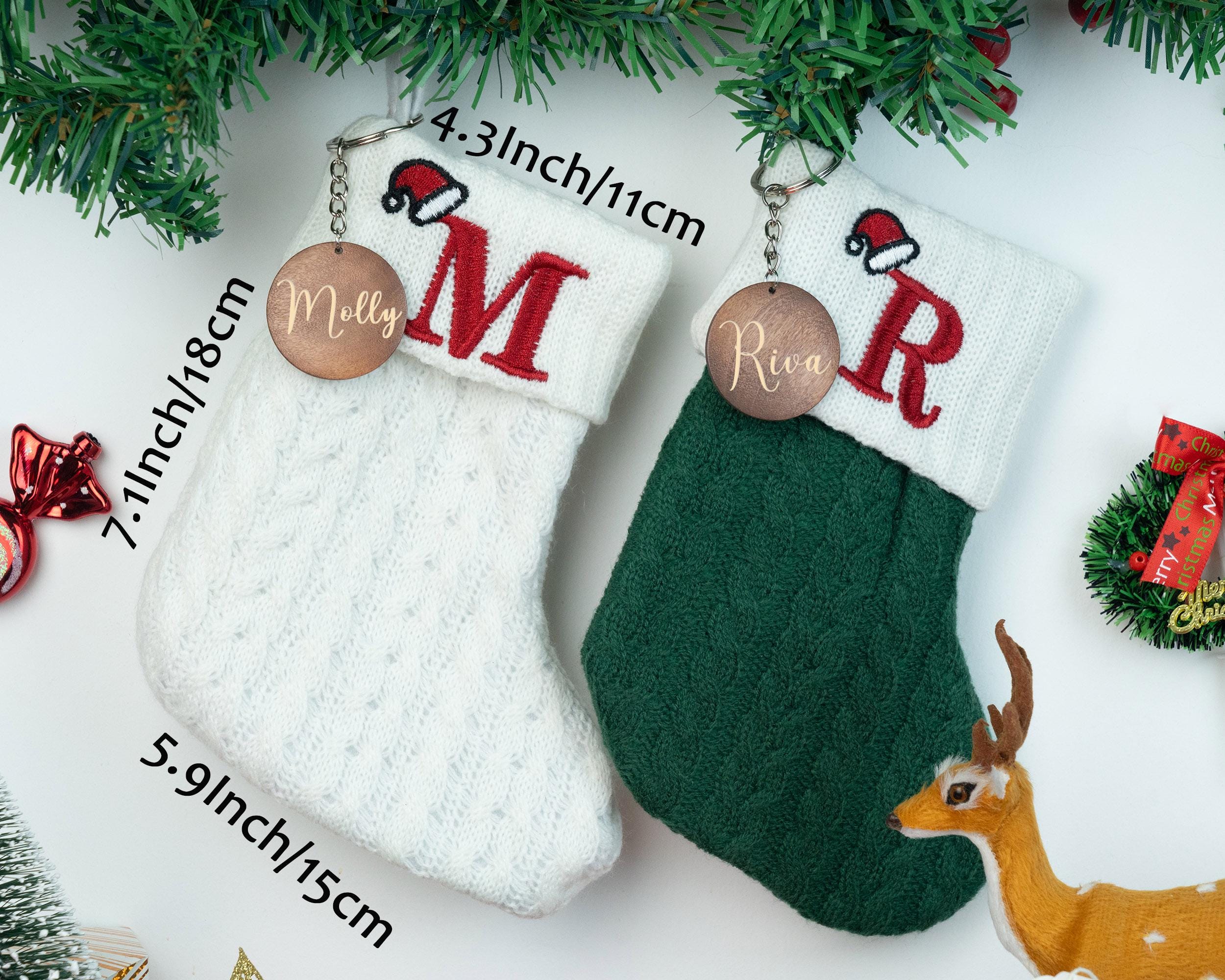 Mini Christmas Stockings with Name Charm,Custom Christmas Stockings,Holiday Stockings Gifts,Stockings for Kids,Christmas Gifts for Kids Baby
