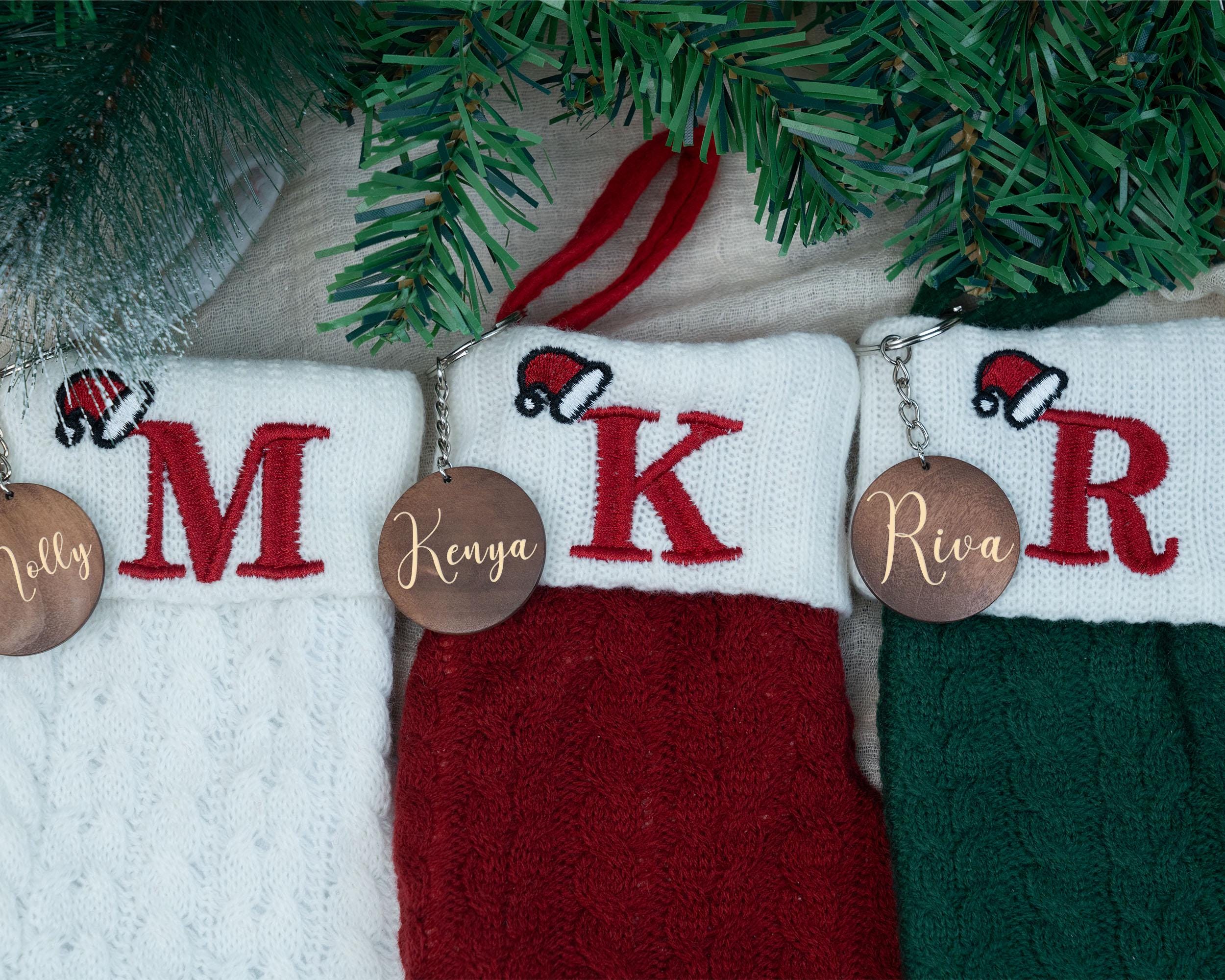 Mini Christmas Stockings with Name Charm,Custom Christmas Stockings,Holiday Stockings Gifts,Stockings for Kids,Christmas Gifts for Kids Baby