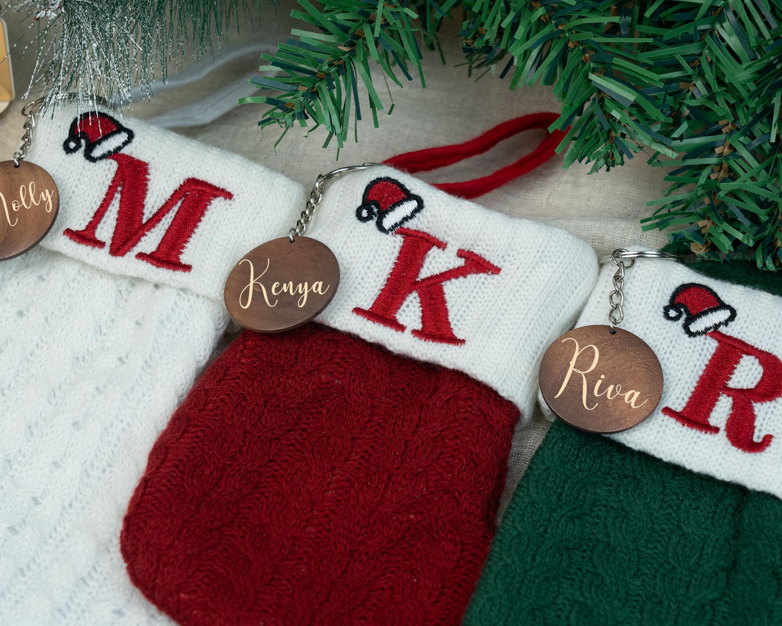 Mini Christmas Stockings with Name Charm,Custom Christmas Stockings,Holiday Stockings Gifts,Stockings for Kids,Christmas Gifts for Kids Baby
