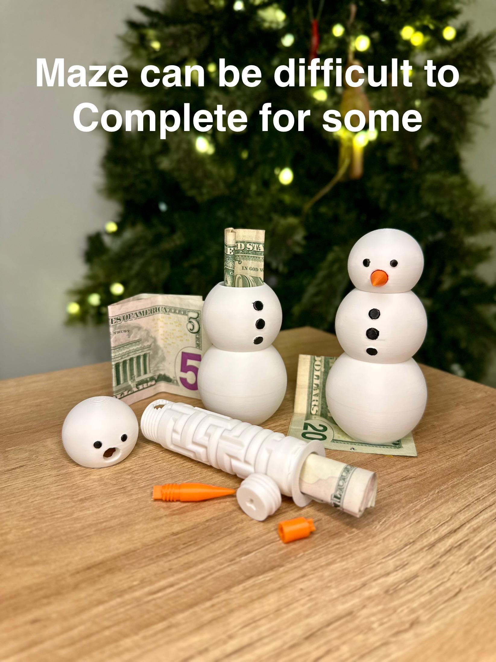 Snowman Puzzle Gift Box: Unique Christmas Cash Gift