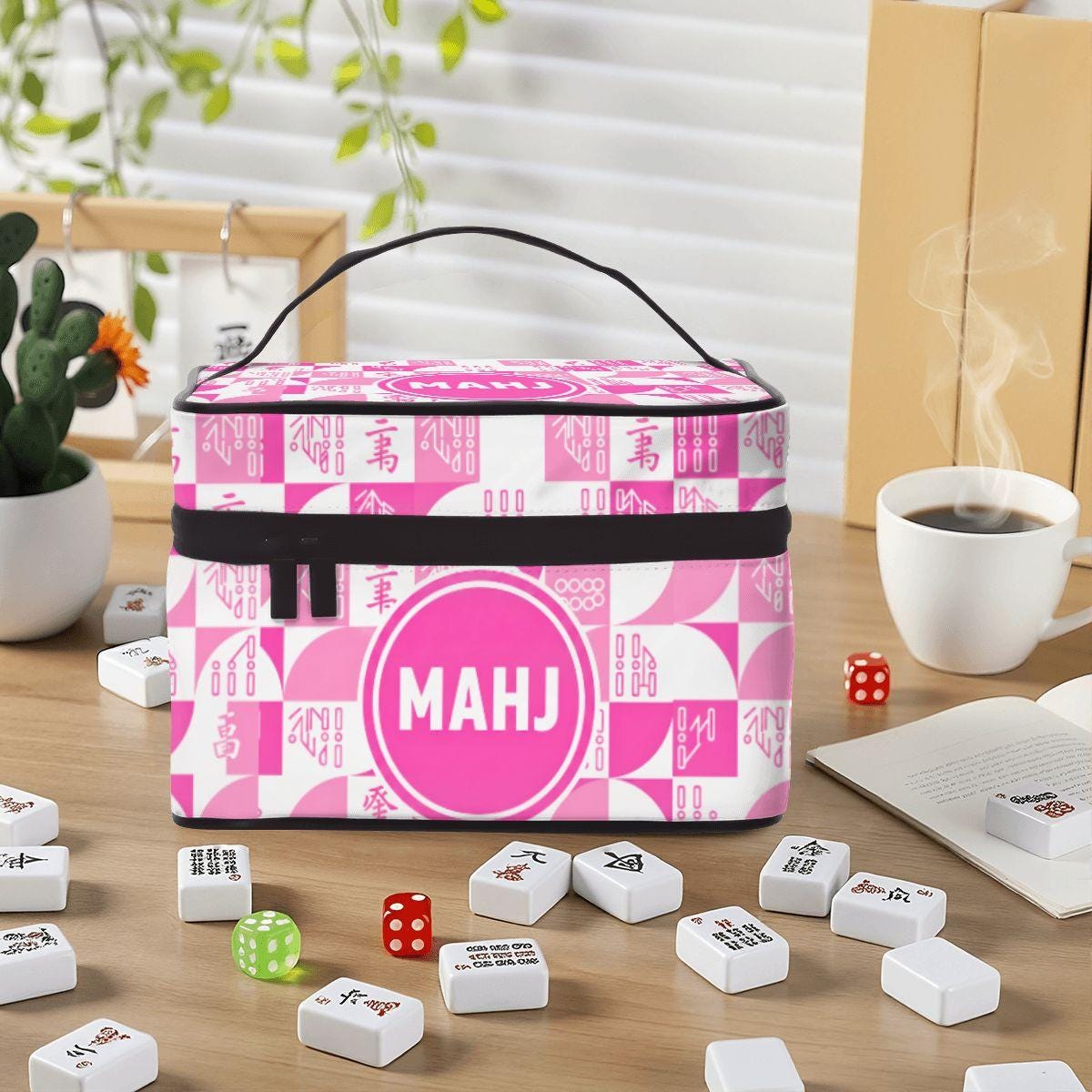 Portable Mahjong Set Bag: Mahjong Carrying Case, Game Night Organizer