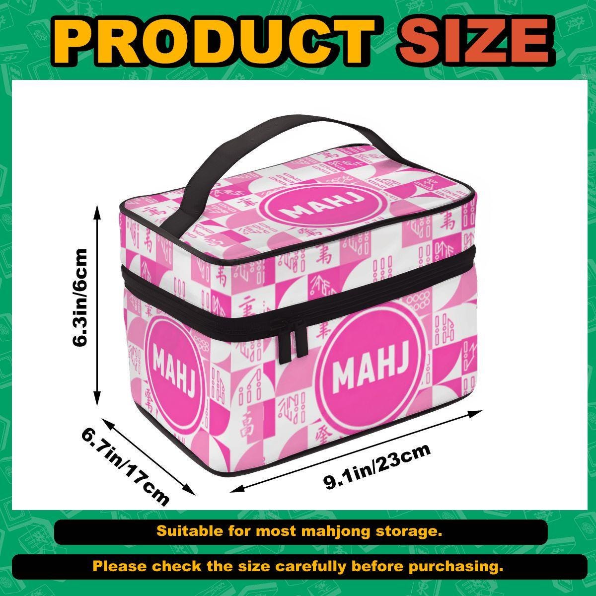 Portable Mahjong Set Bag: Mahjong Carrying Case, Game Night Organizer