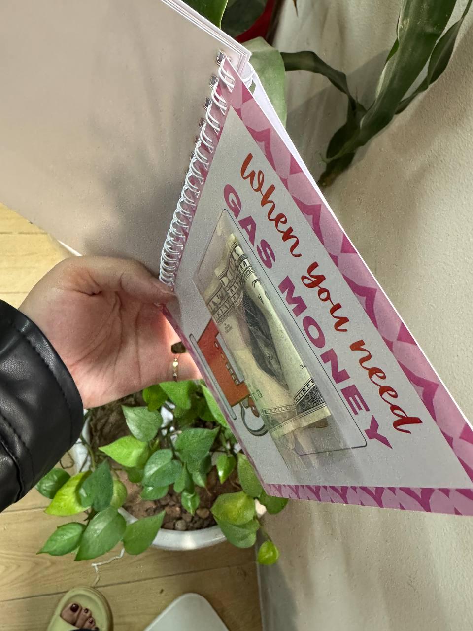 Custom Christmas Gift Money Holder Book, Hologram Gift Card Holder, Christmas Gift For Teens, DIY Holiday Money Album, Holiday Gift Card