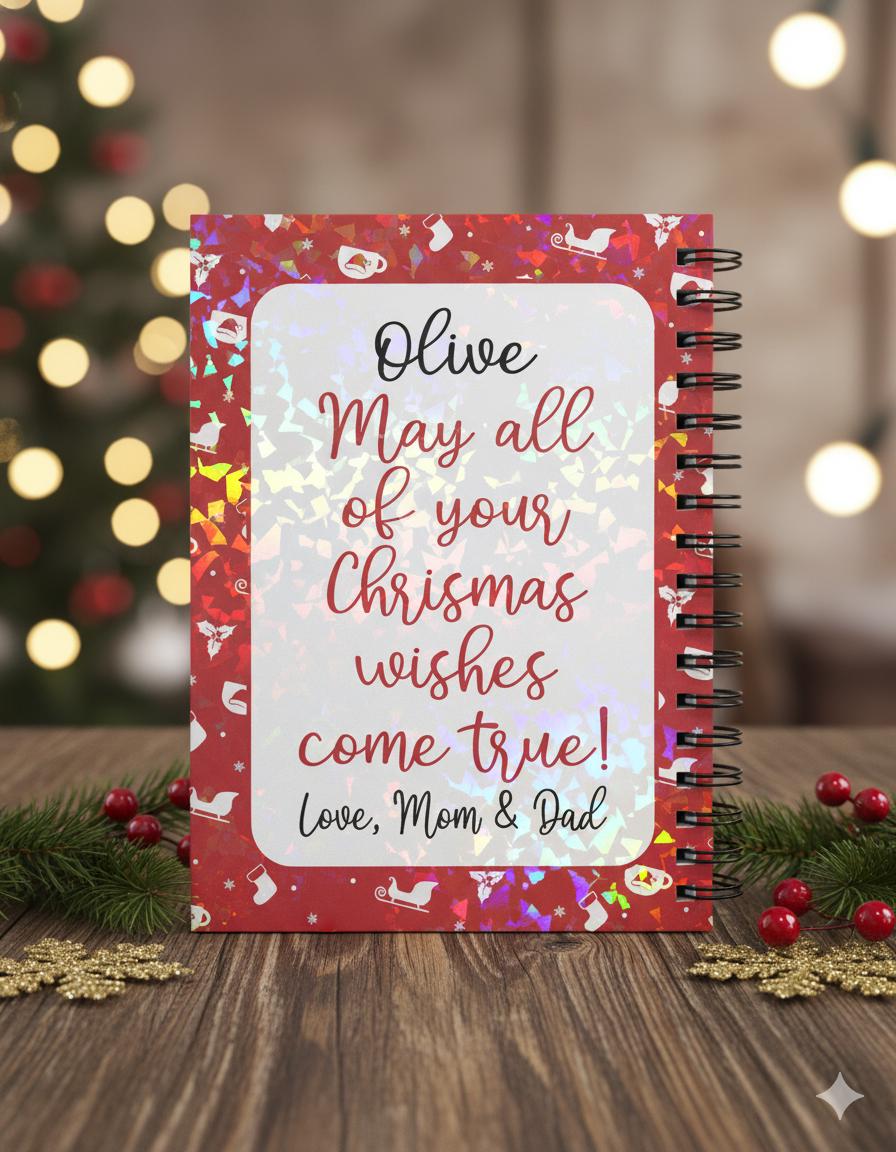 Custom Christmas Gift Money Holder Book, Hologram Gift Card Holder, Christmas Gift For Teens, DIY Holiday Money Album, Holiday Gift Card