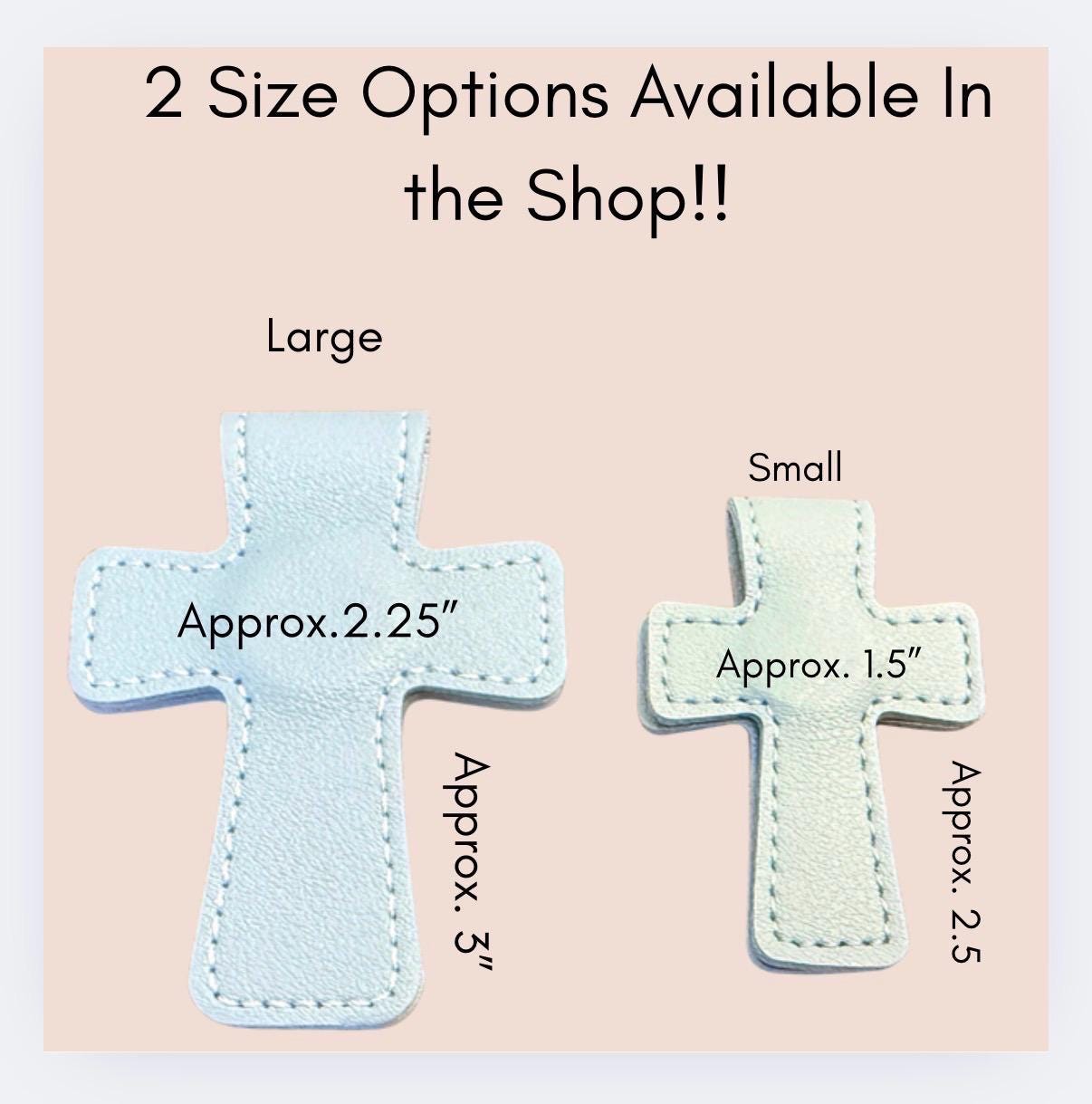 Personalized Small Cross Leather Magnetic Bookmark 2.5" Custom Engraved Reader Gift