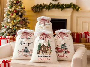 Personalized Large Santa Sack,Custom Name Christmas Gift Bag,Velvet Stocking Sack,Custom Xmas Toy Bag,Christmas Bag,Holiday Gift Bag,Xmas.