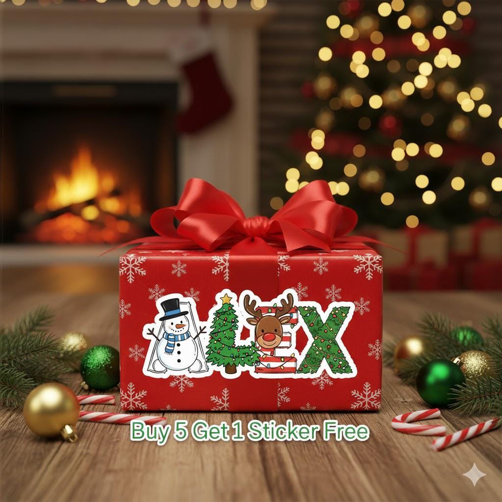 Personalized Christmas Present Labels,Custom Name Tags,Christmas Sticker,Christmas Name Labels for Holiday Gifts,Christmas Gift Tag Stickers