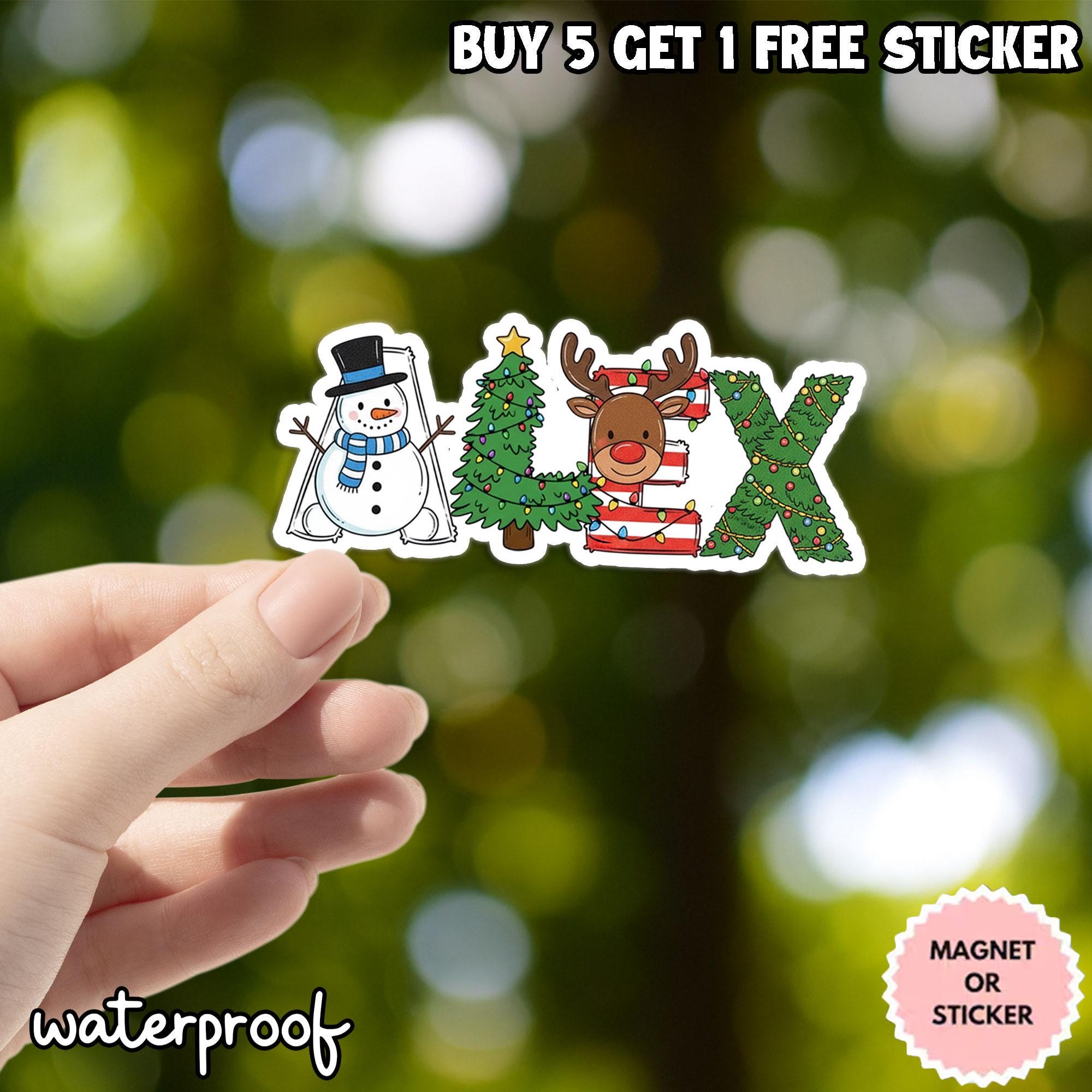 Personalized Christmas Present Labels,Custom Name Tags,Christmas Sticker,Christmas Name Labels for Holiday Gifts,Christmas Gift Tag Stickers