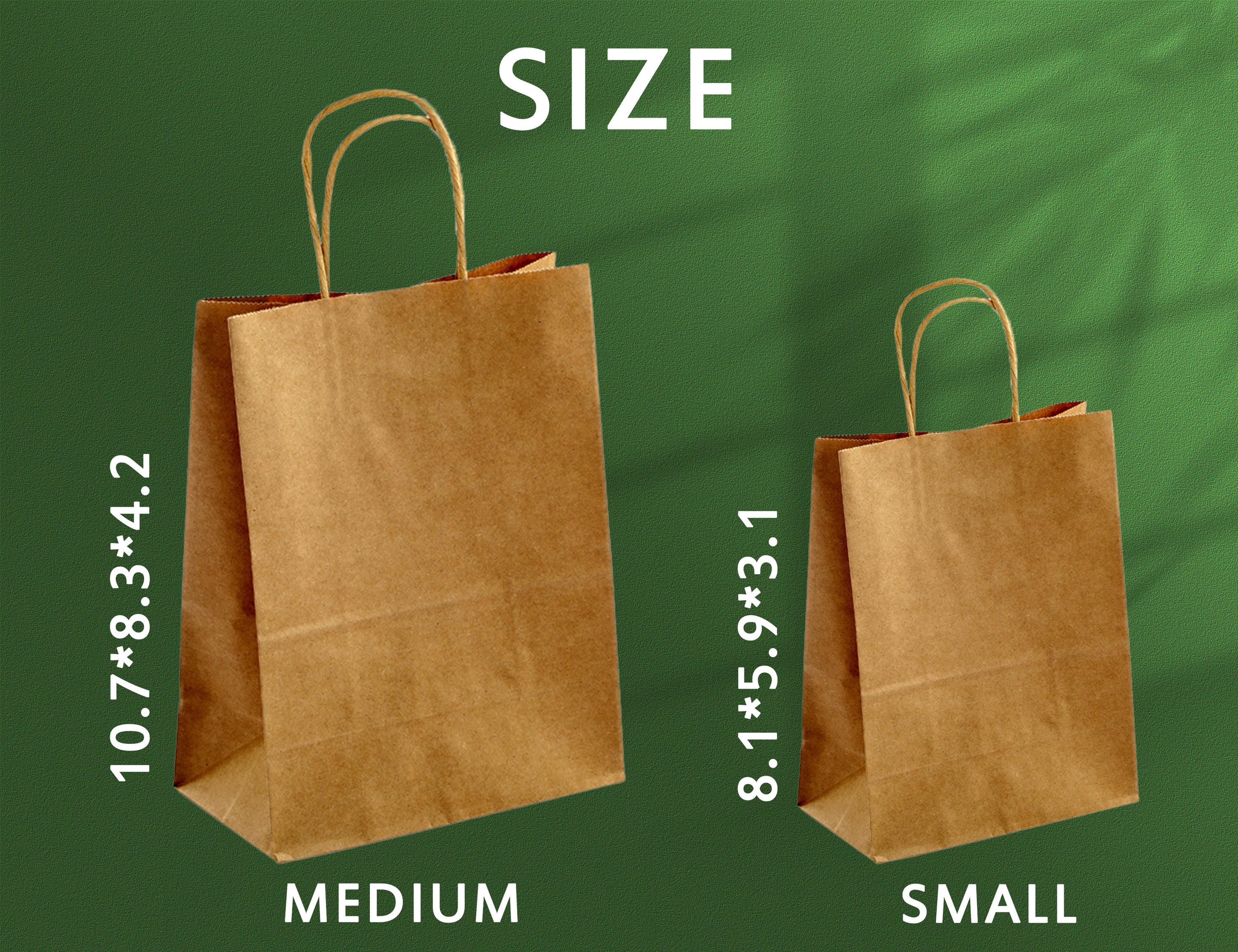 Christmas Name Kraft Paper Bags, Personalized Christmas Gift Bag, Xmas Party Favor Bags, Holiday Tote Paper Bags, Xmas Gift Wrapping Bags