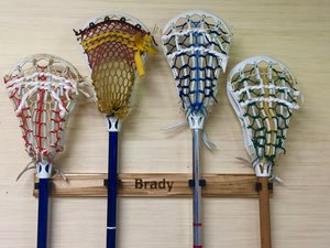 Engraved Lacrosse Stick Holder:  4 Sticks