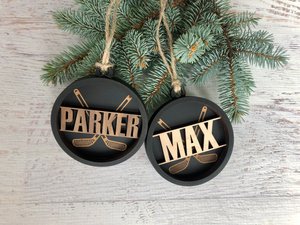 Personalized Hockey Puck Christmas Ornament 2024, Gift for Hockey Player, Hockey Senior Gift, Gift for Hockey Coach, Hockey Team Gift
