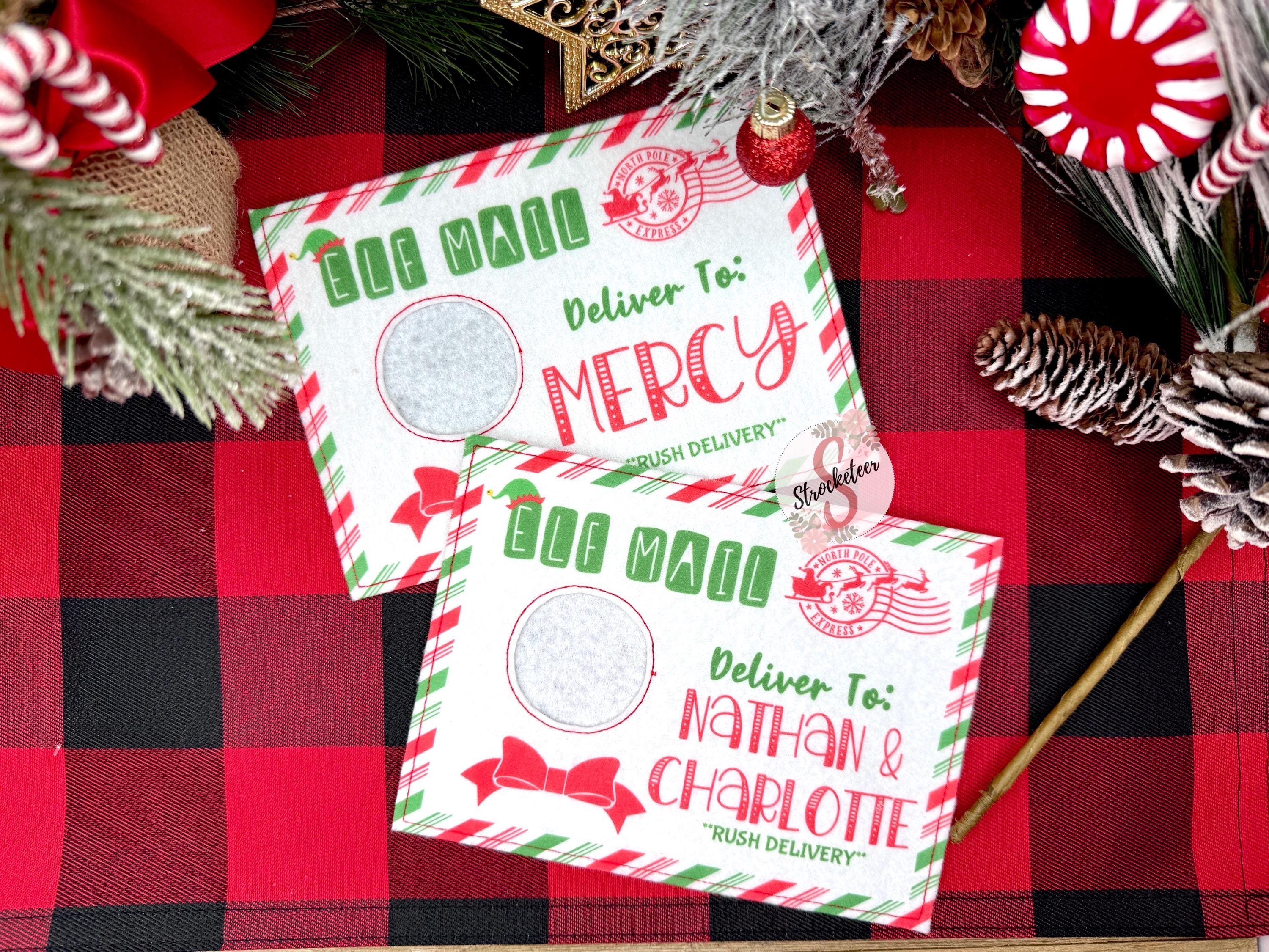 Customized Personalized Elf Return Letter OUTFIT With Border - Fits ONE Elf - Personalized Christmas Elf Return Elf Ideas - Elf Postcard