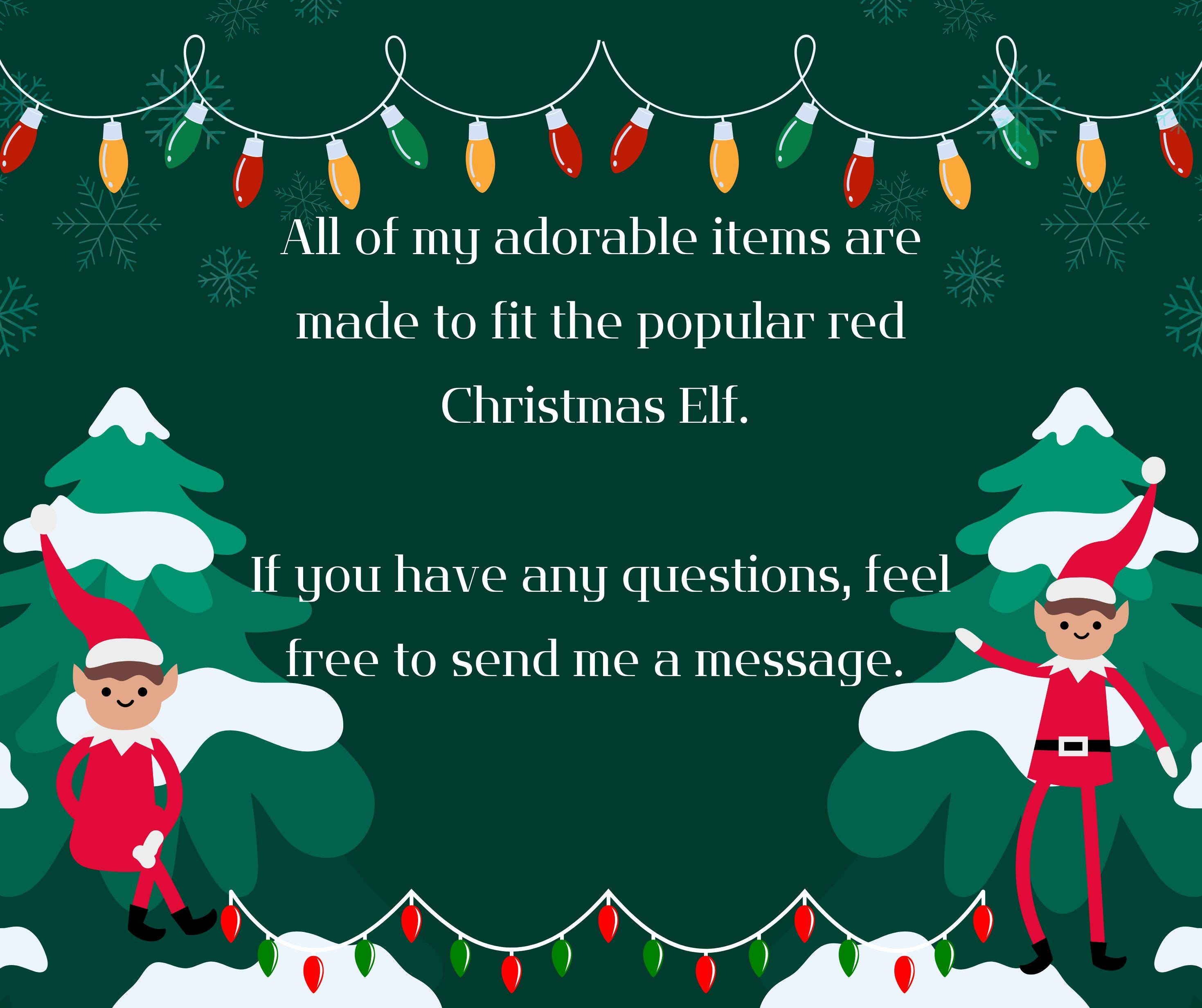 Customized Personalized Elf Return Letter OUTFIT With Border - Fits ONE Elf - Personalized Christmas Elf Return Elf Ideas - Elf Postcard