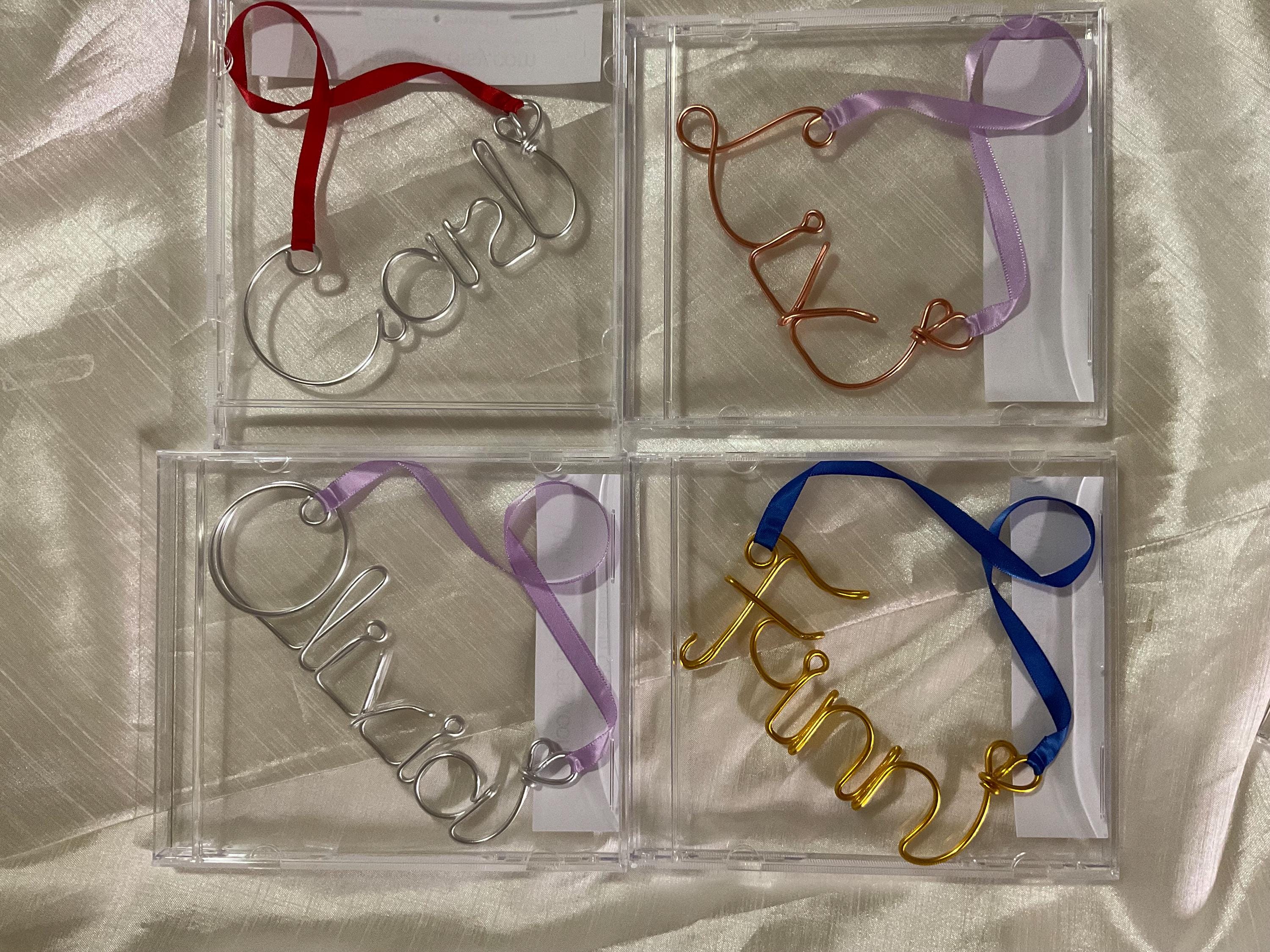 2025 Personalized Wire Name Christmas Ornament, Handmade ornament, Christmas Ornaments 2025, family tree, 2025 Personalized ornament