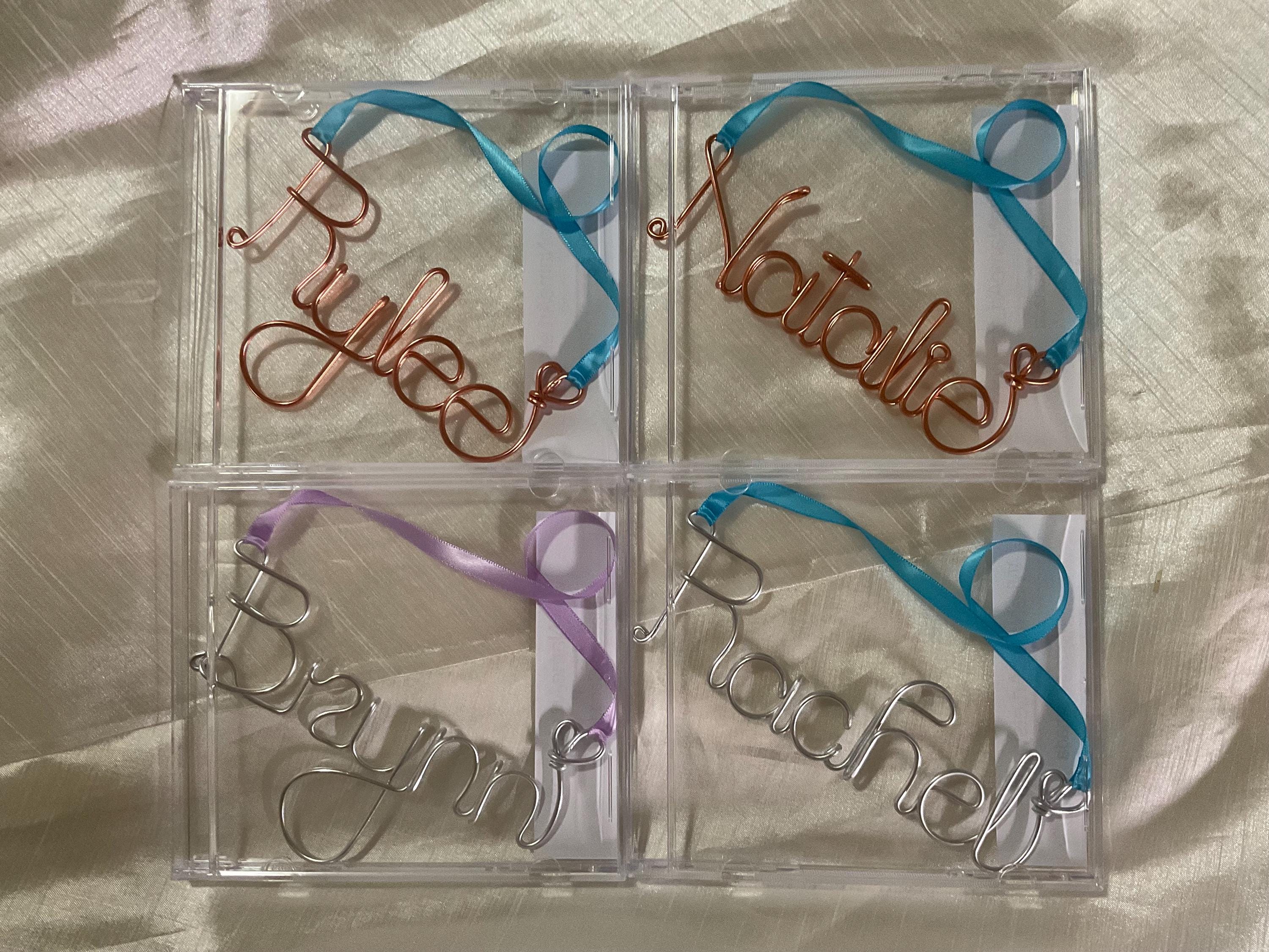 2025 Personalized Wire Name Christmas Ornament, Handmade ornament, Christmas Ornaments 2025, family tree, 2025 Personalized ornament