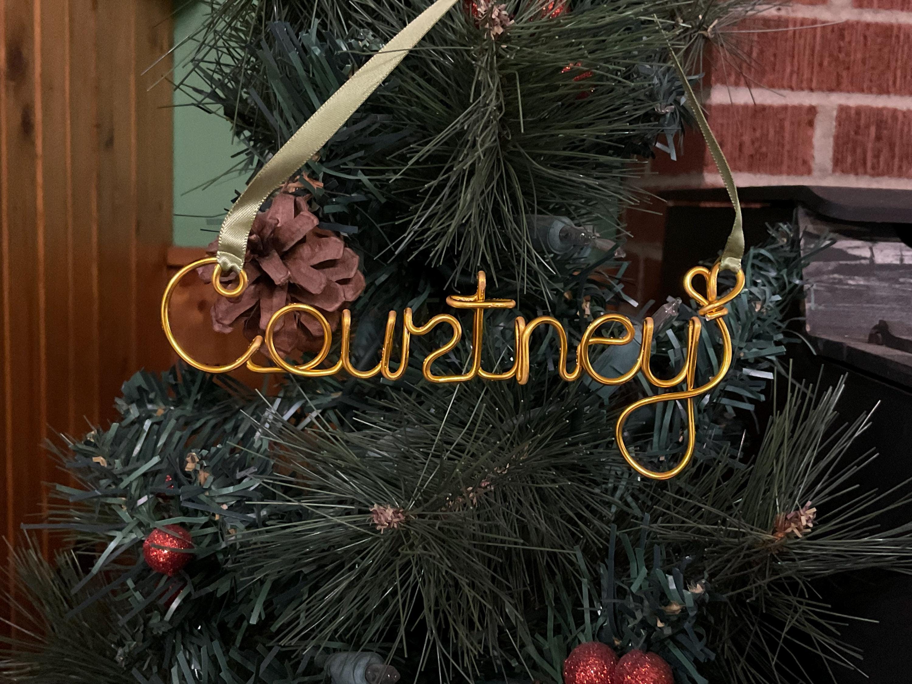 2025 Personalized Wire Name Christmas Ornament, Handmade ornament, Christmas Ornaments 2025, family tree, 2025 Personalized ornament